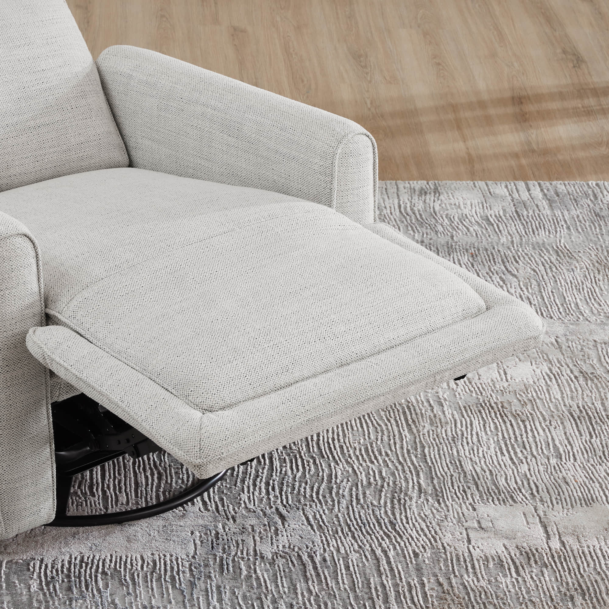 Elysian Power Swivel Nursery Glider Recliner with Adjustable Headrest