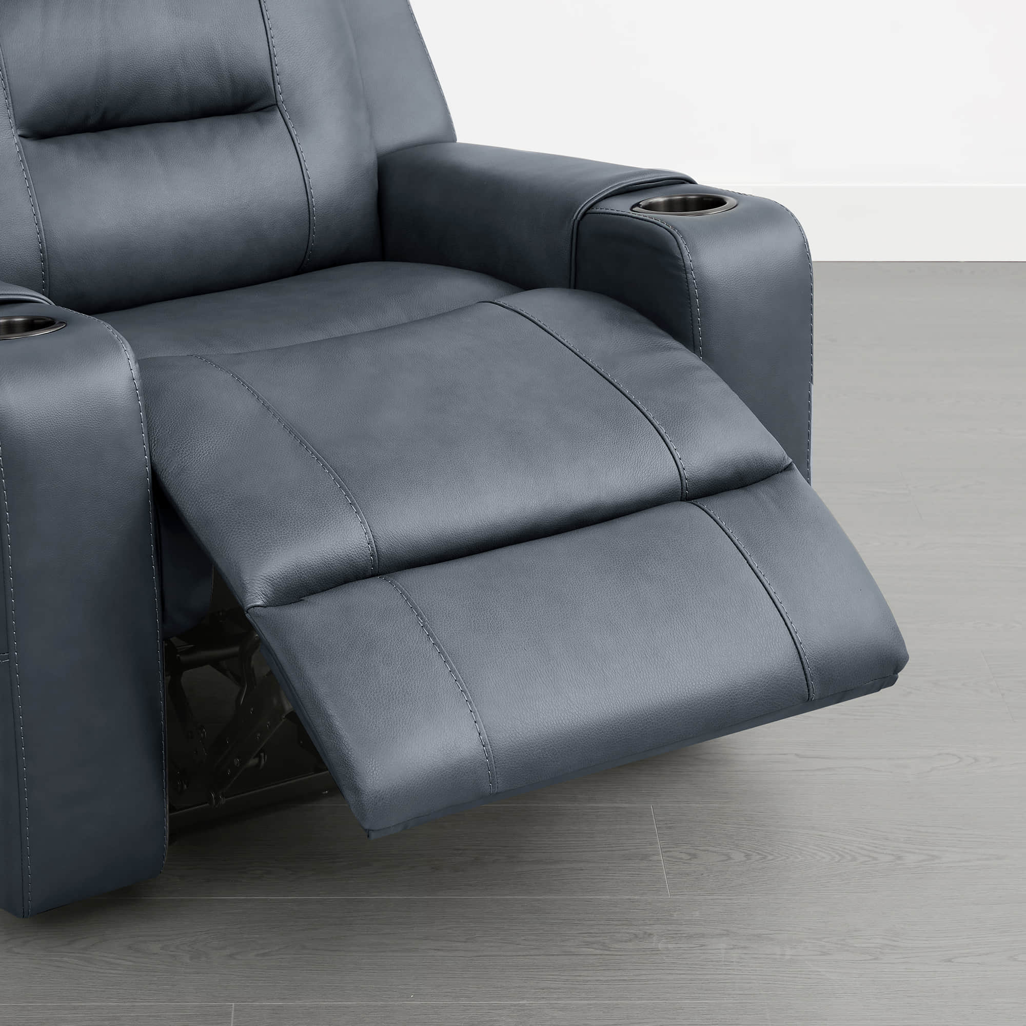 Garrison Genuine Leather Power Lay Flat Recliner with Power Headrest