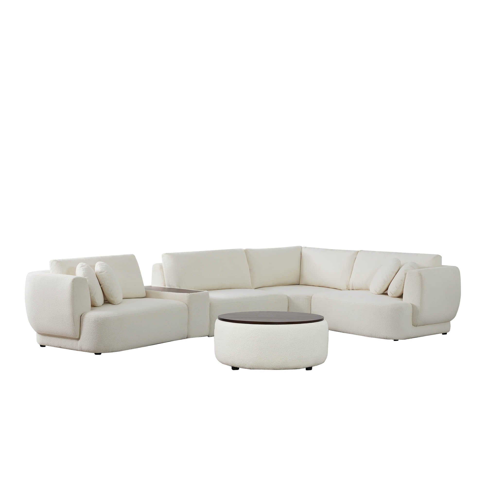 Grace 4-Seat Modular Curved Sofa – Generously Sized Design