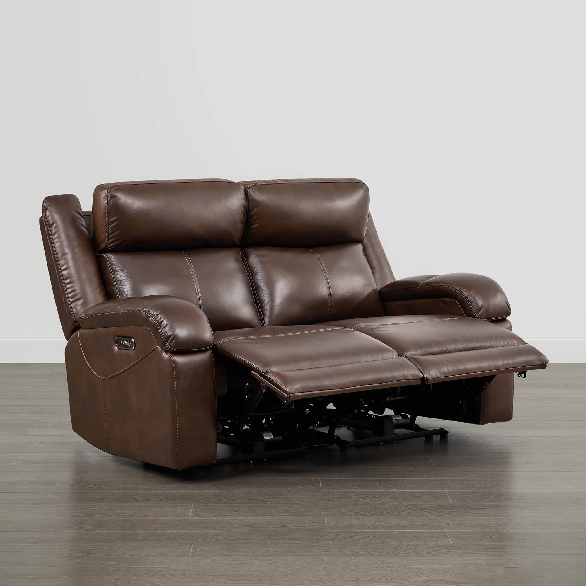 Isaac Genuine Leather Wall Hugger Power Reclining Sofa with Power Headrest