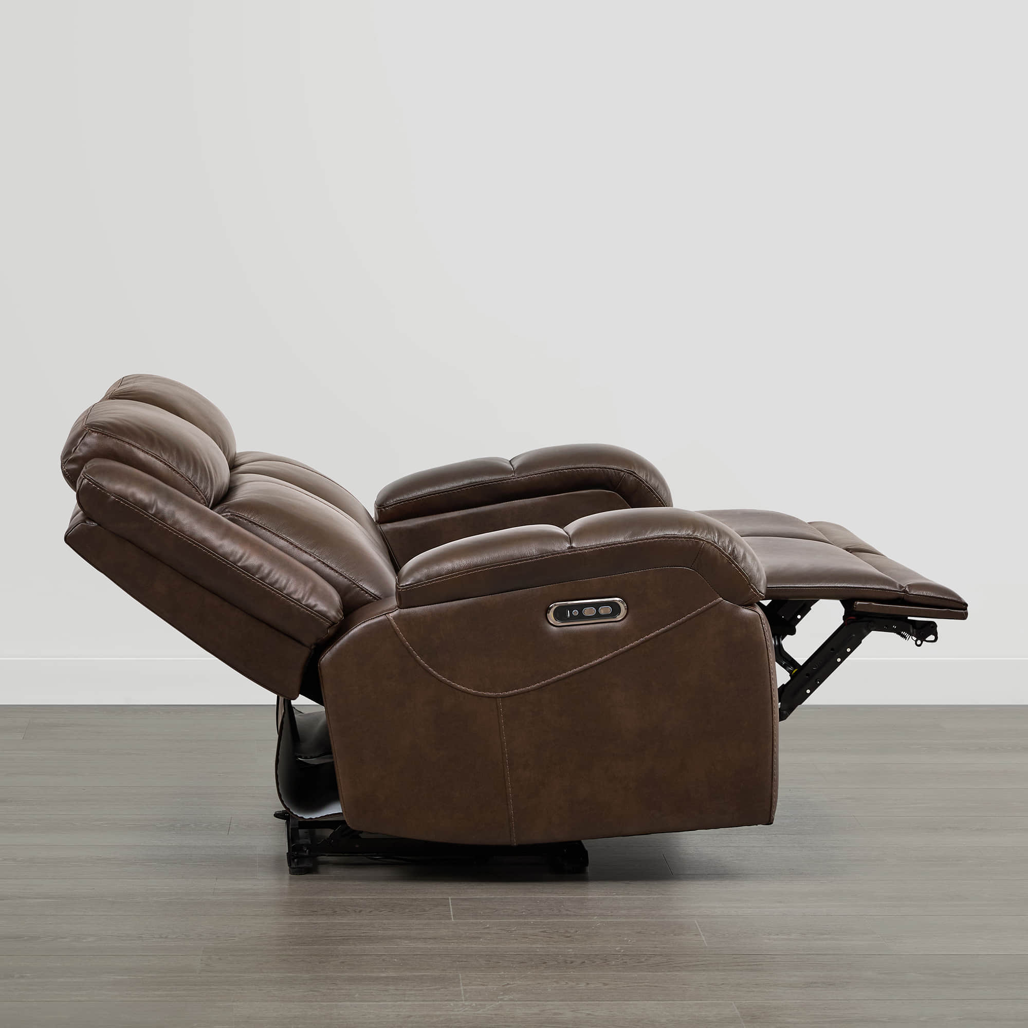 Isaac Genuine Leather Wall Hugger Power Reclining Sofa with Power Headrest