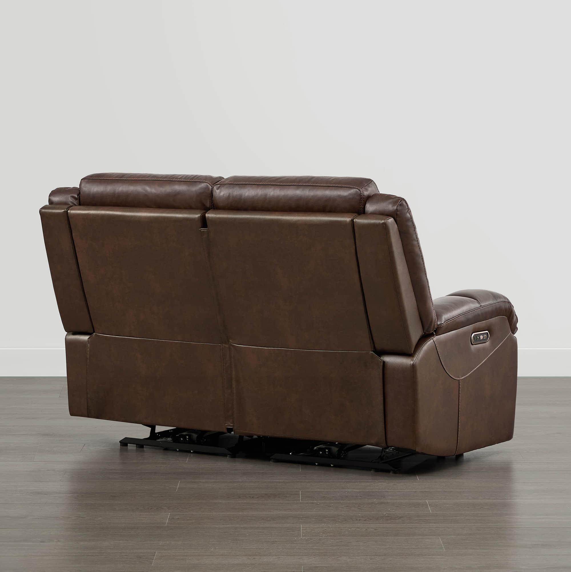 Isaac Genuine Leather Wall Hugger Power Reclining Sofa with Power Headrest