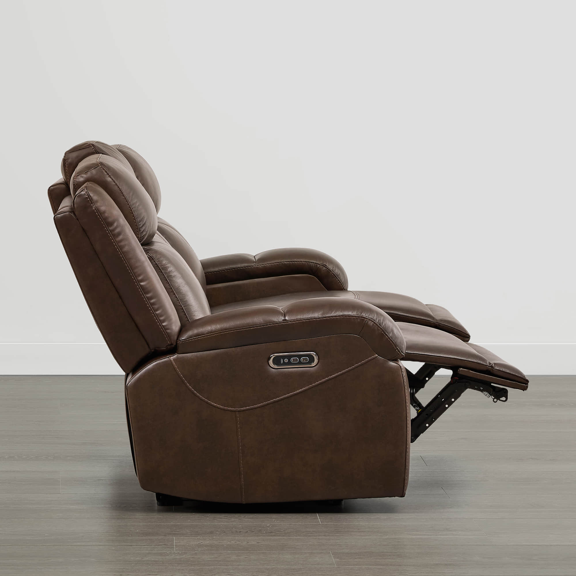 Isaac Genuine Leather Wall Hugger Power Reclining Sofa with Power Headrest