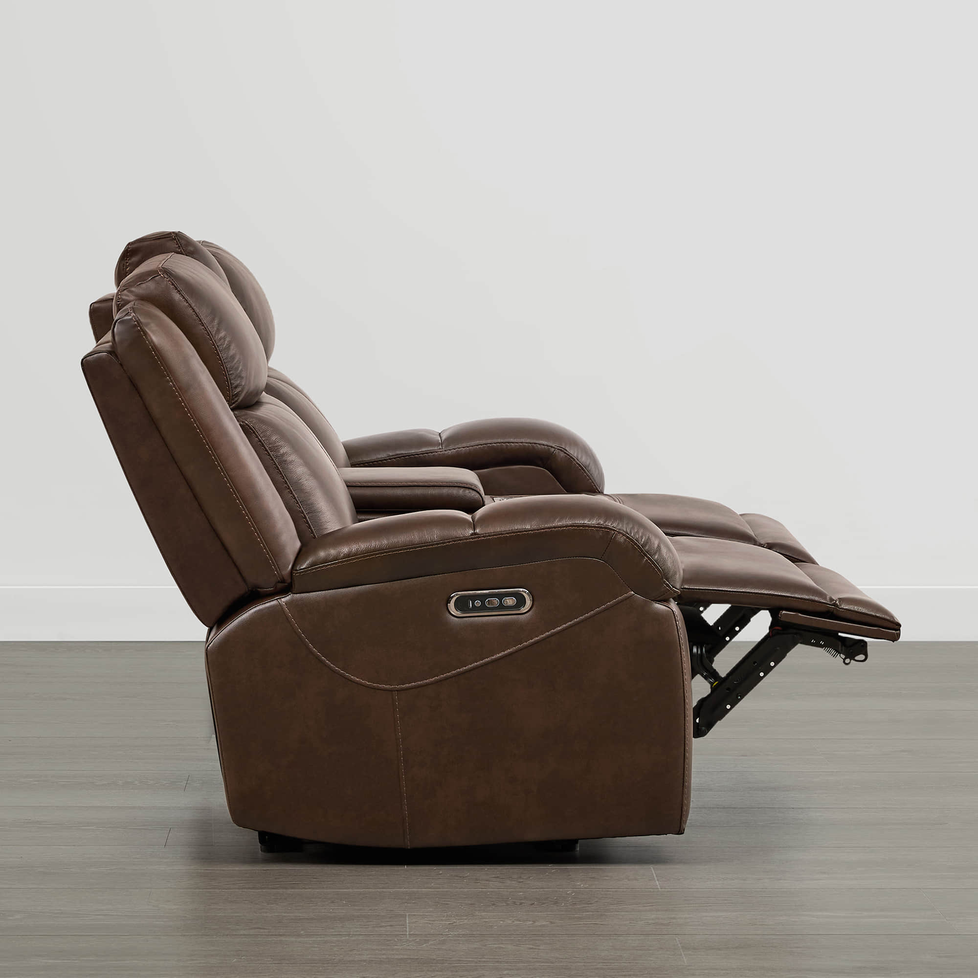 Isaac Genuine Leather Wall Hugger Power Reclining Sofa with Power Headrest