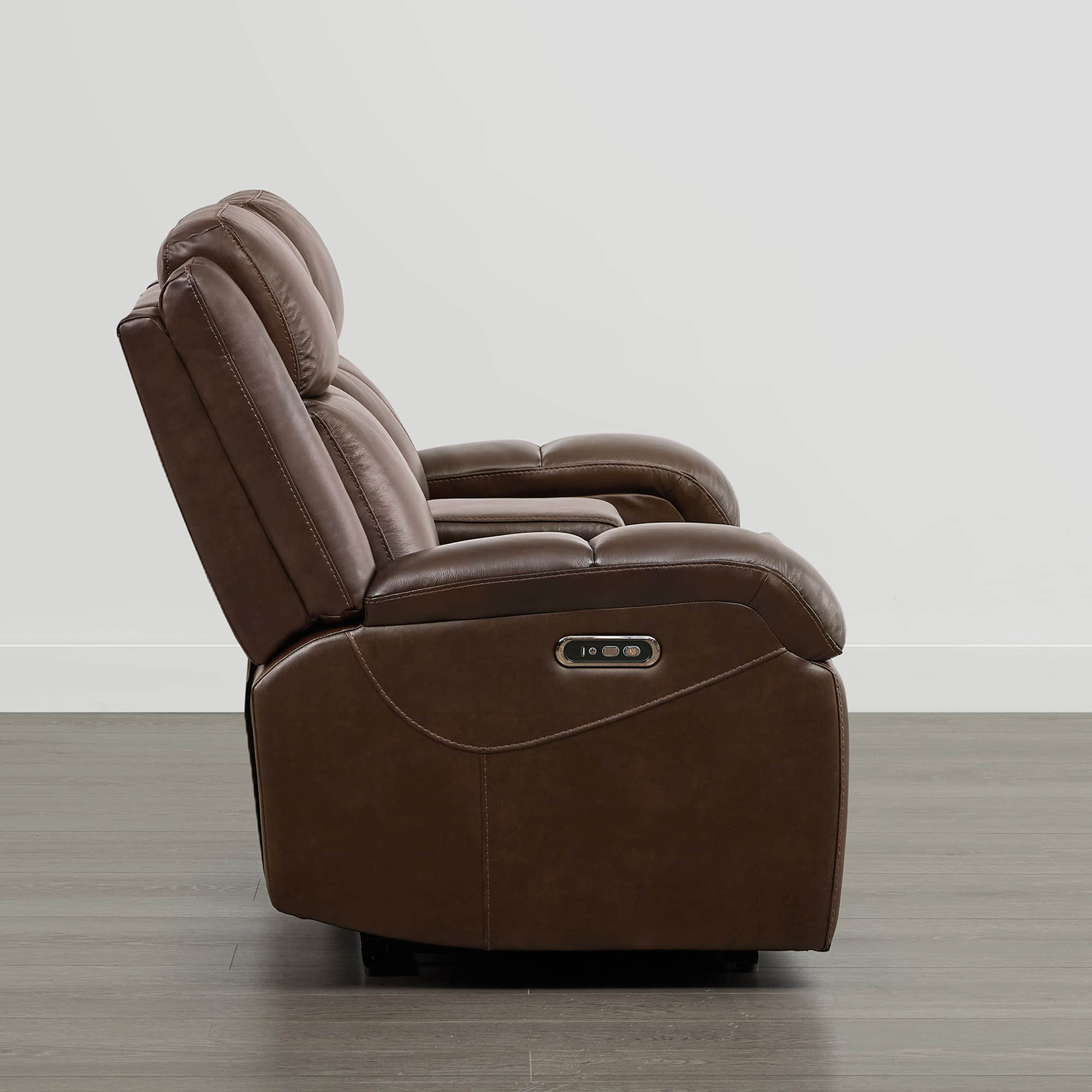 Isaac Genuine Leather Wall Hugger Power Reclining Sofa with Power Headrest