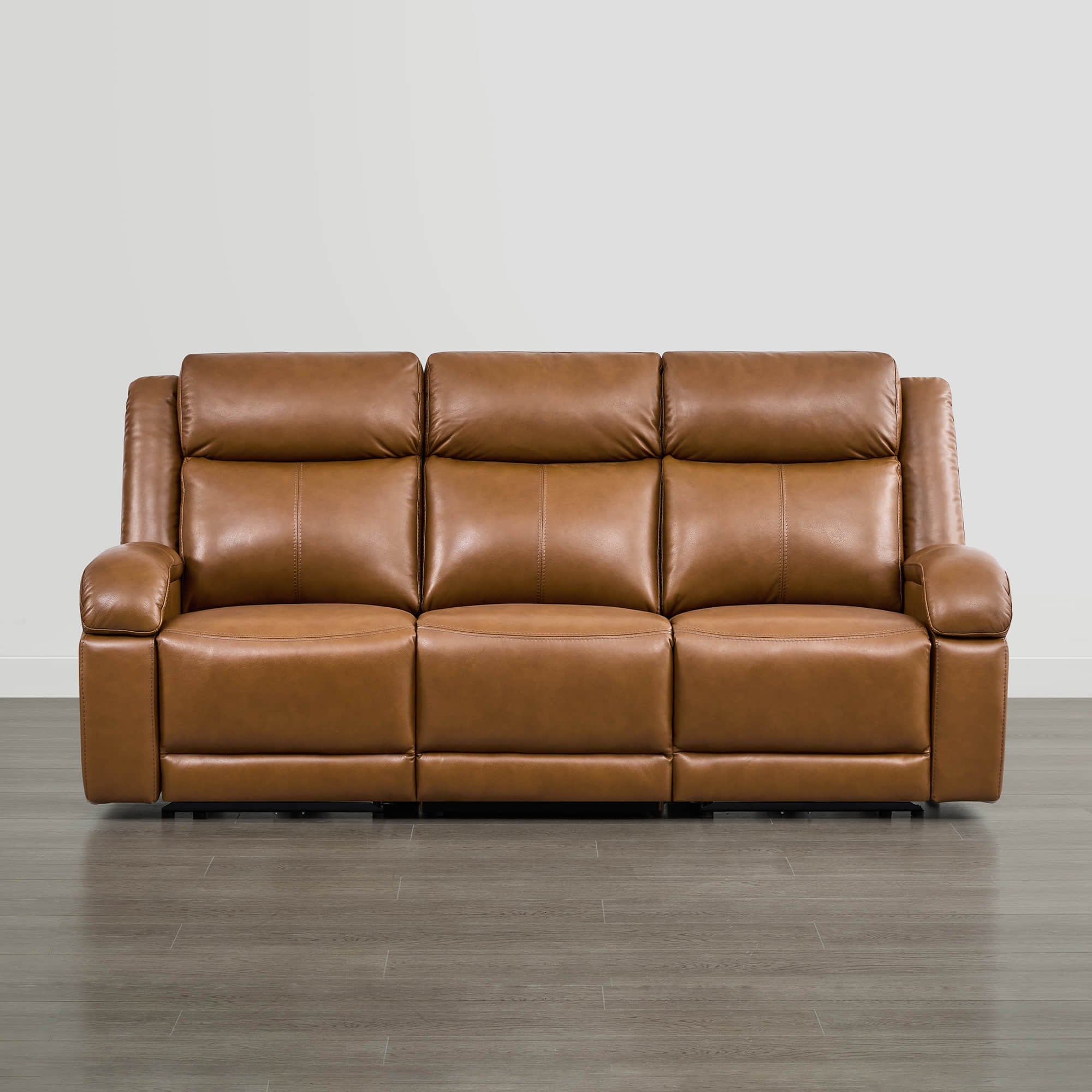 Isaac Genuine Leather Wall Hugger Power Reclining Sofa with Power Headrest