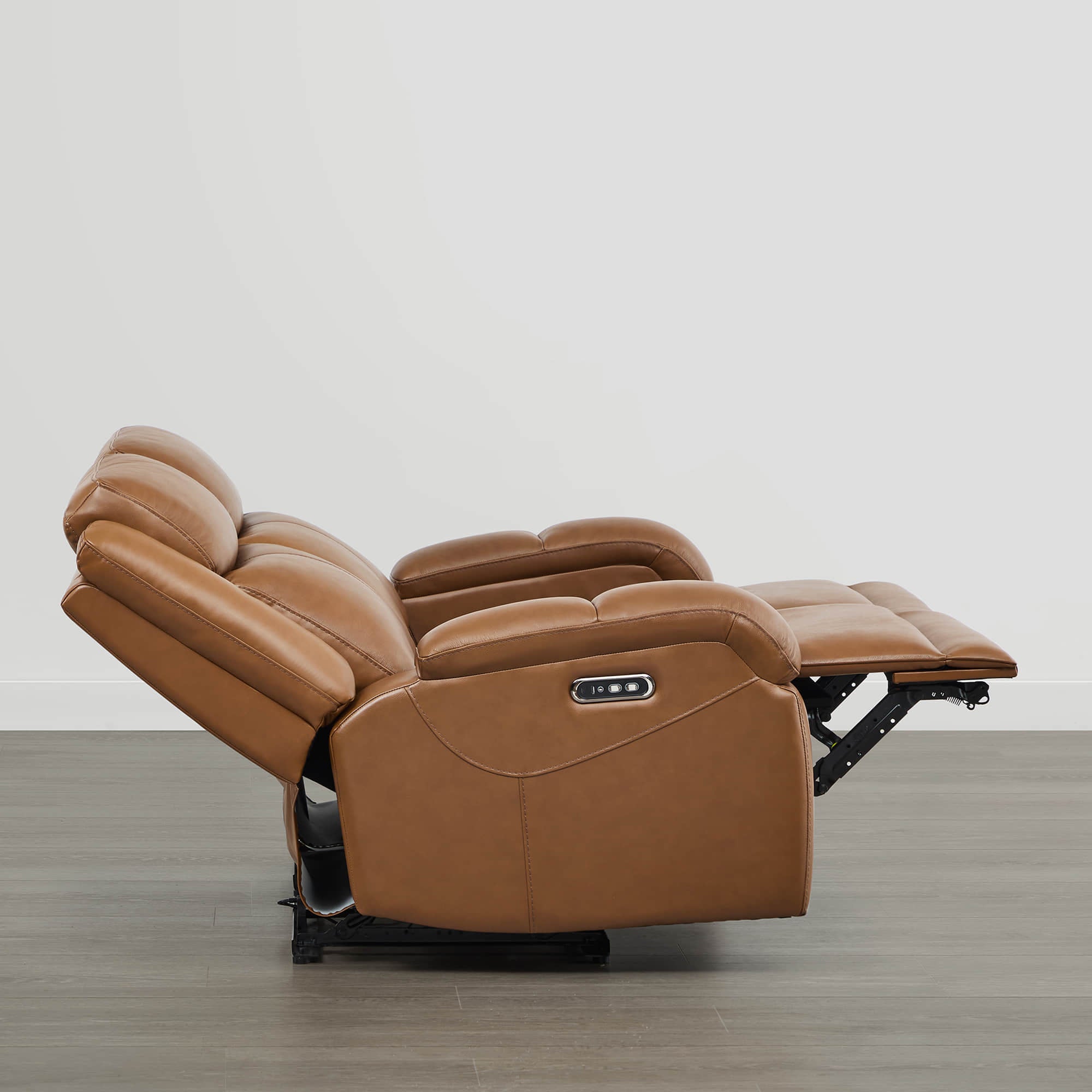 Isaac Genuine Leather Wall Hugger Power Reclining Sofa with Power Headrest