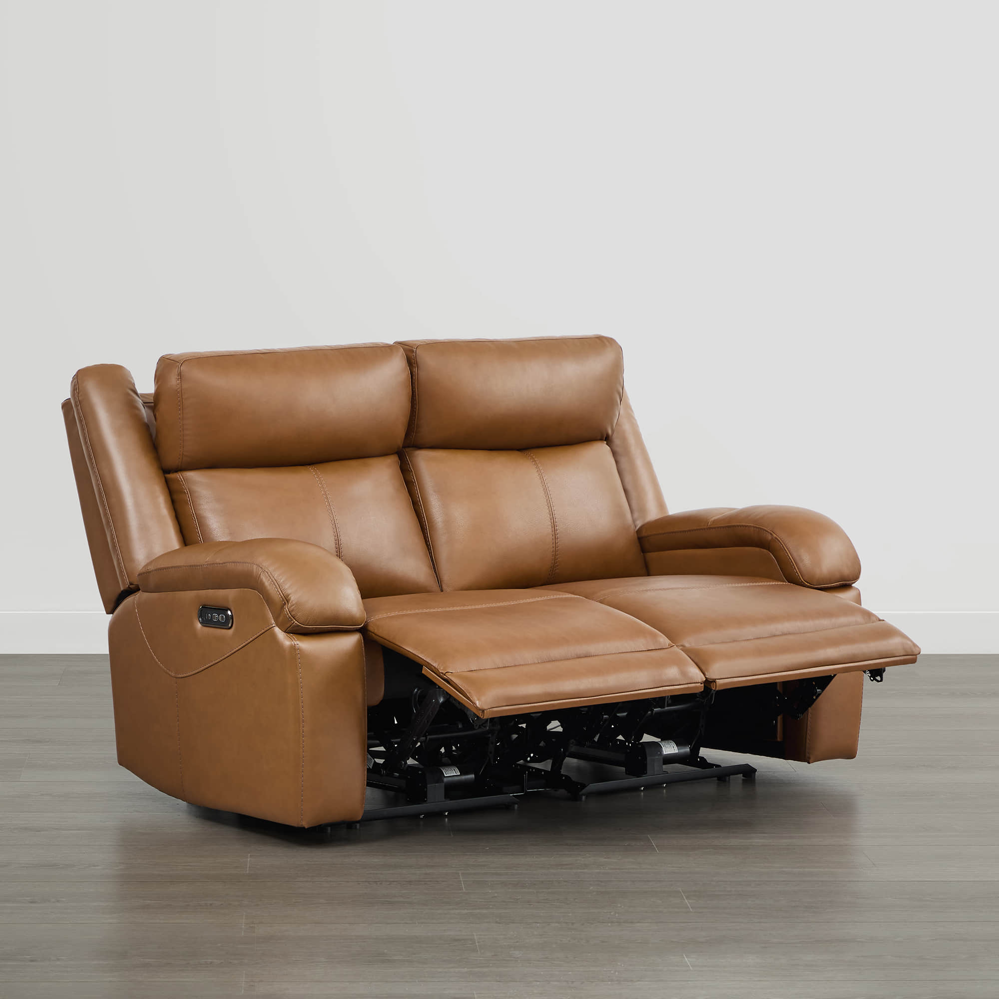 Isaac Genuine Leather Wall Hugger Power Reclining Sofa with Power Headrest
