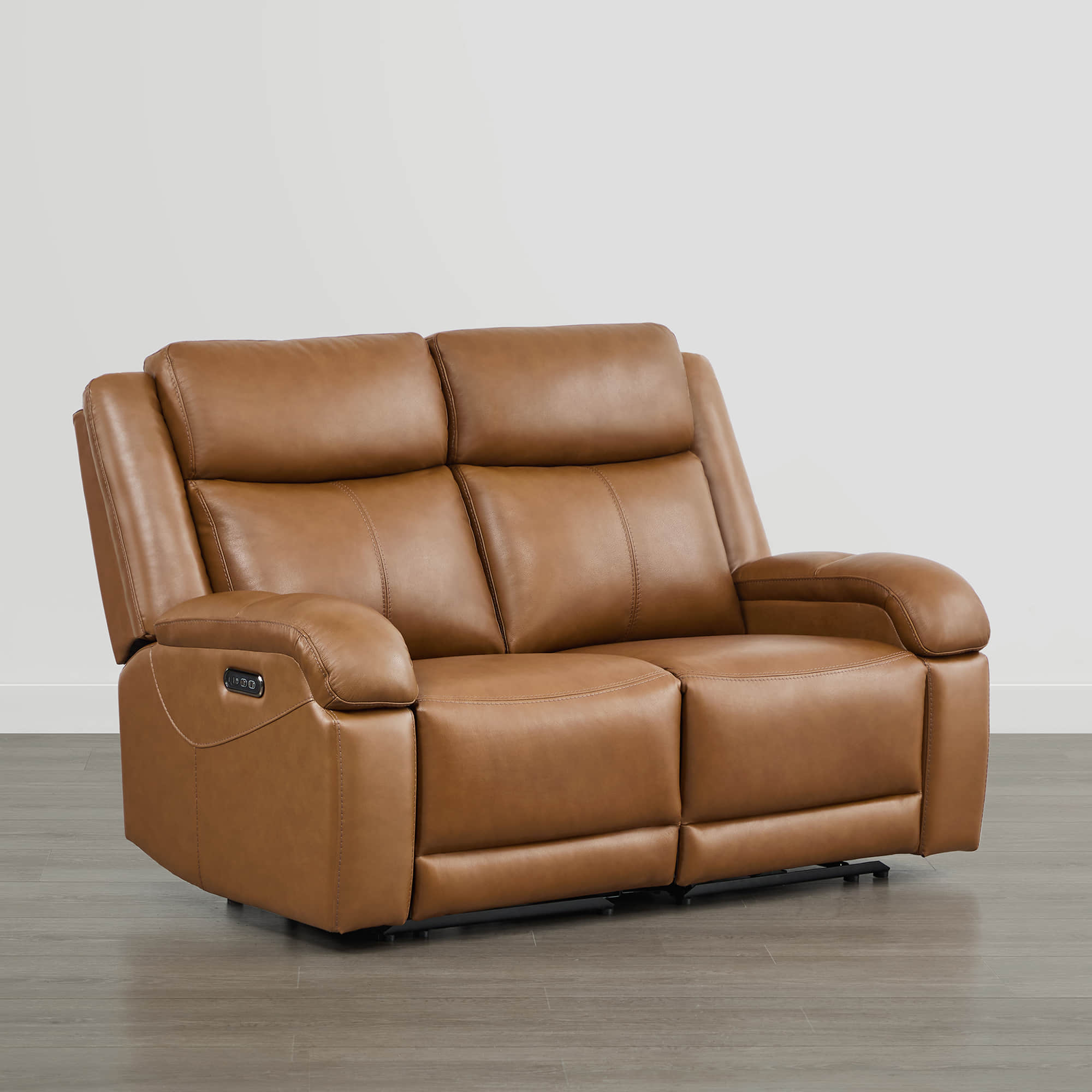 Isaac Genuine Leather Wall Hugger Power Reclining Sofa with Power Headrest