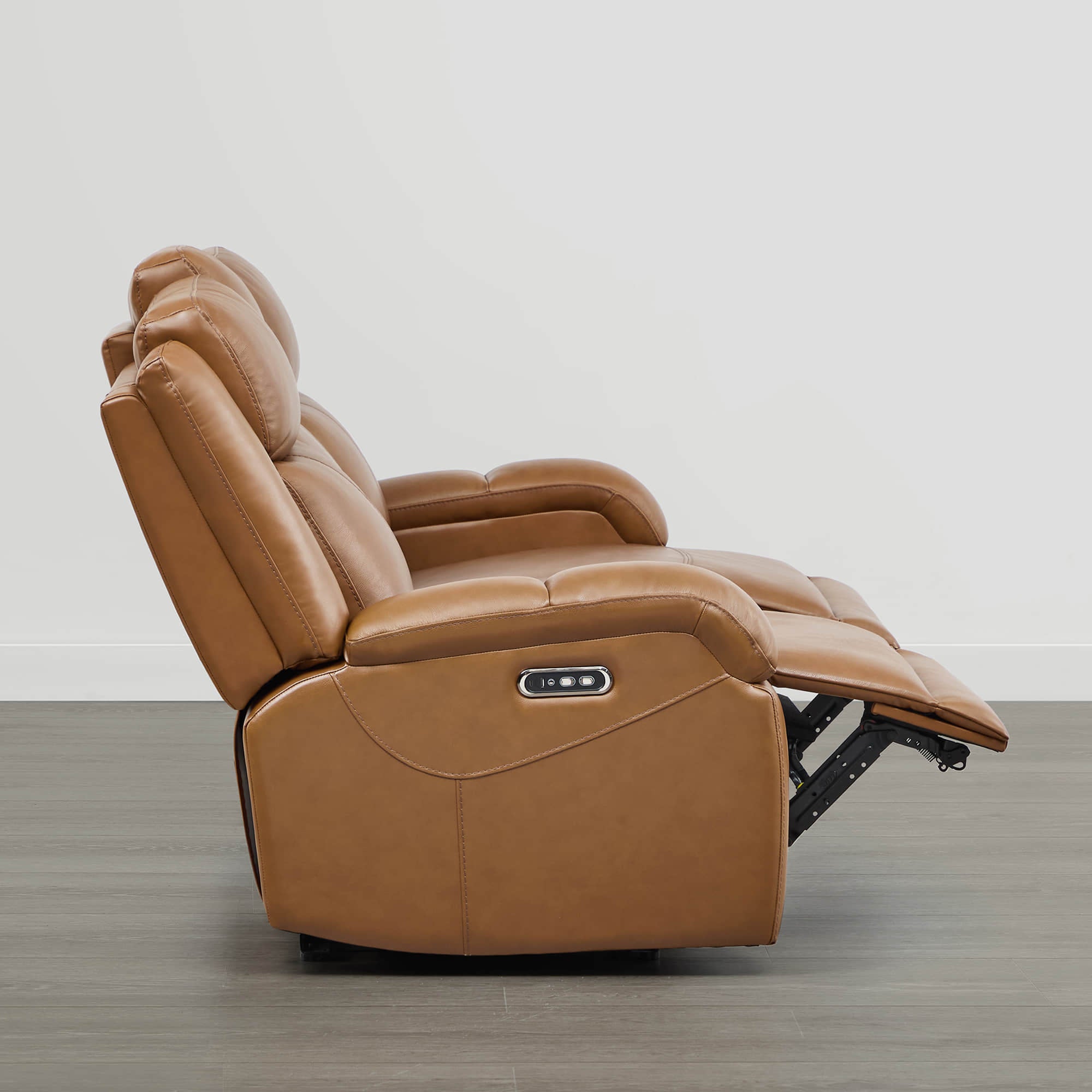 Isaac Genuine Leather Wall Hugger Power Reclining Sofa with Power Headrest