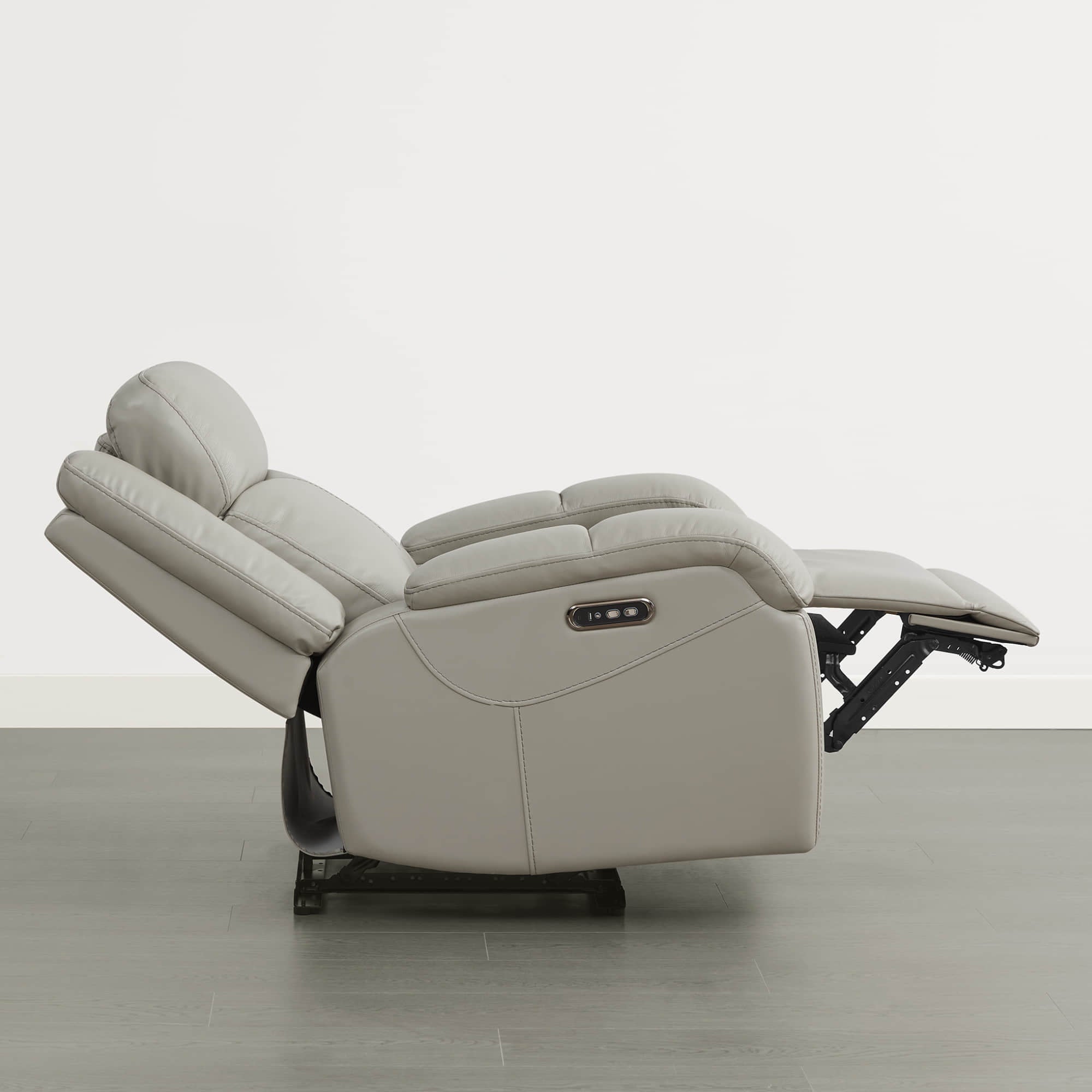 Isaac Genuine Leather Wall Hugger Power Recliner with Power Headrest