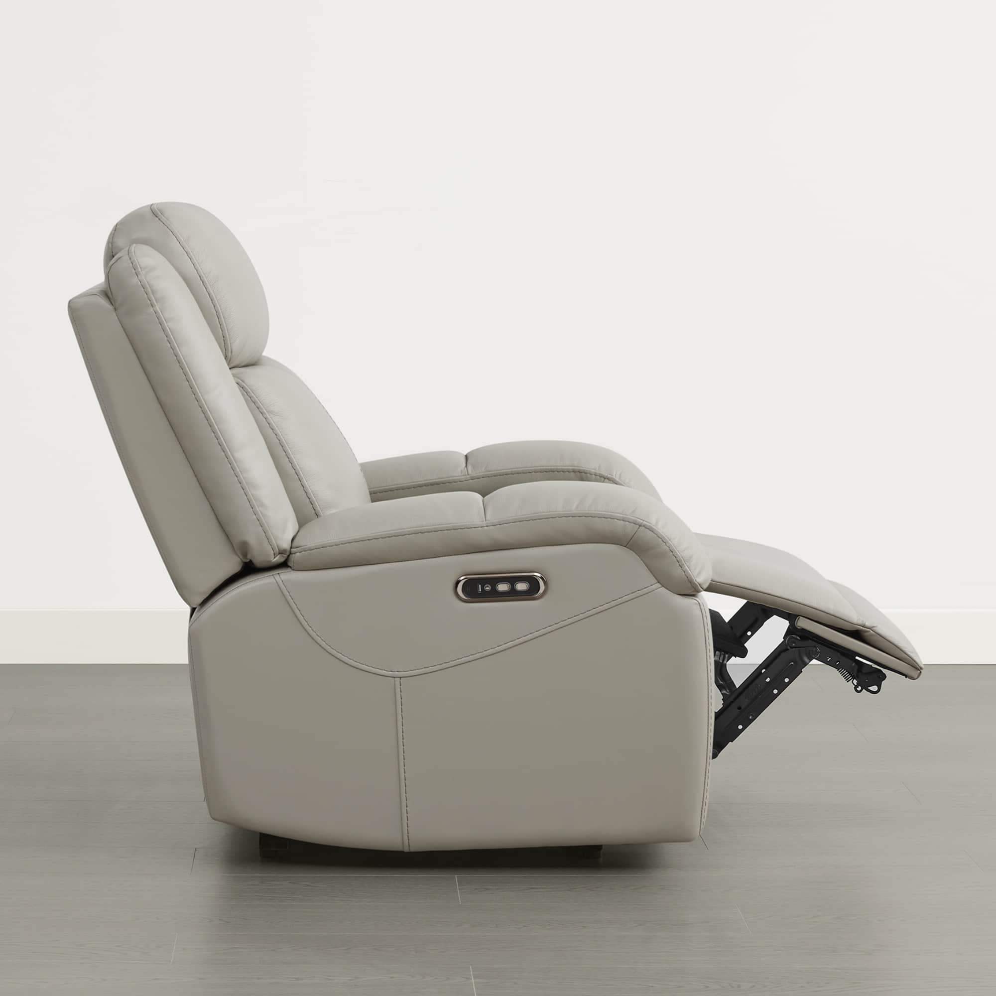 Isaac Genuine Leather Wall Hugger Power Recliner with Power Headrest