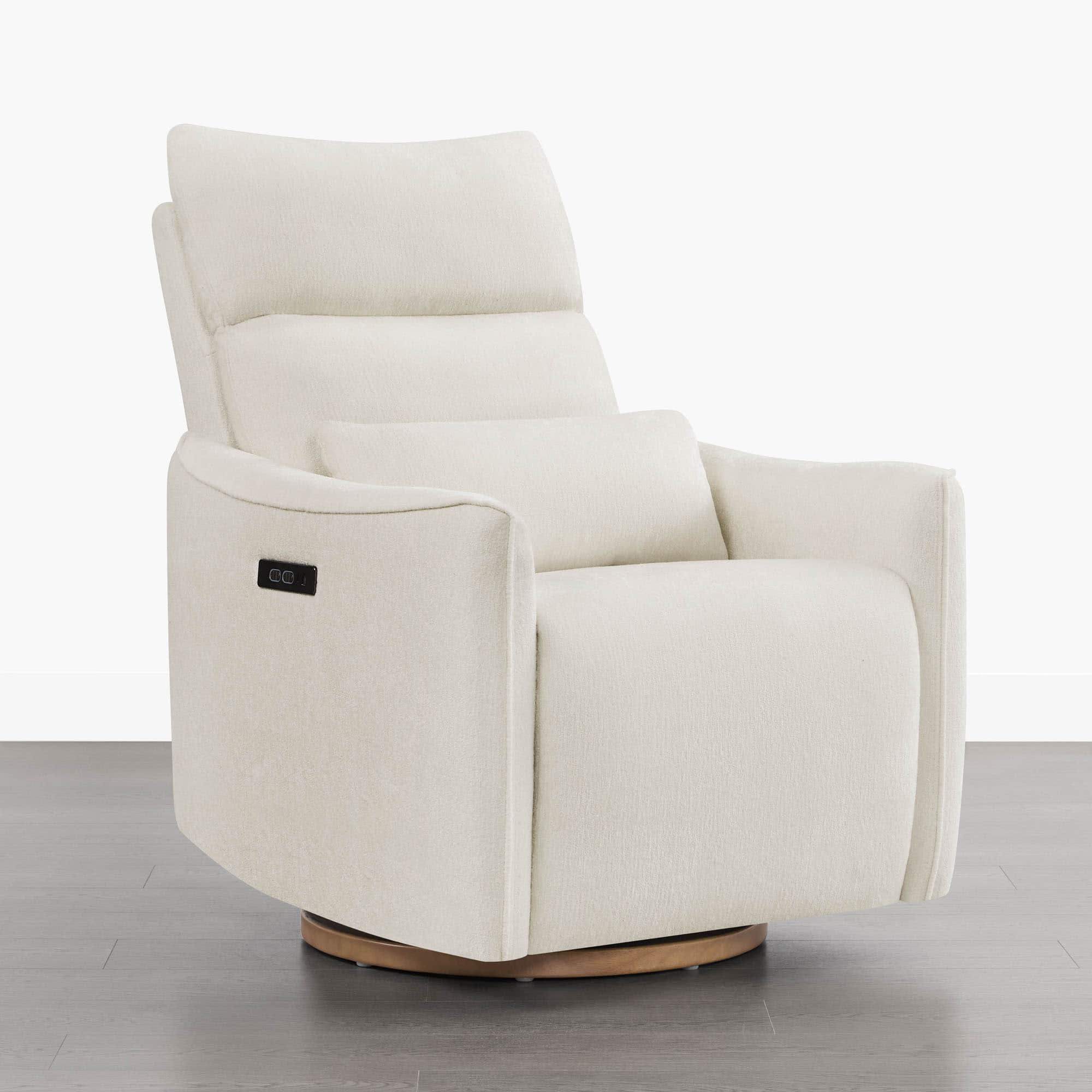 Janice Power Swivel Nursery Glider Recliner with Power Headrest