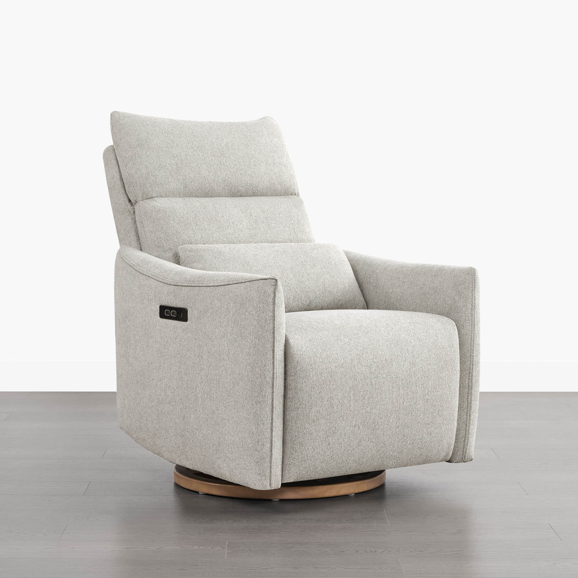 Janice Power Swivel Nursery Glider Recliner with Power Headrest