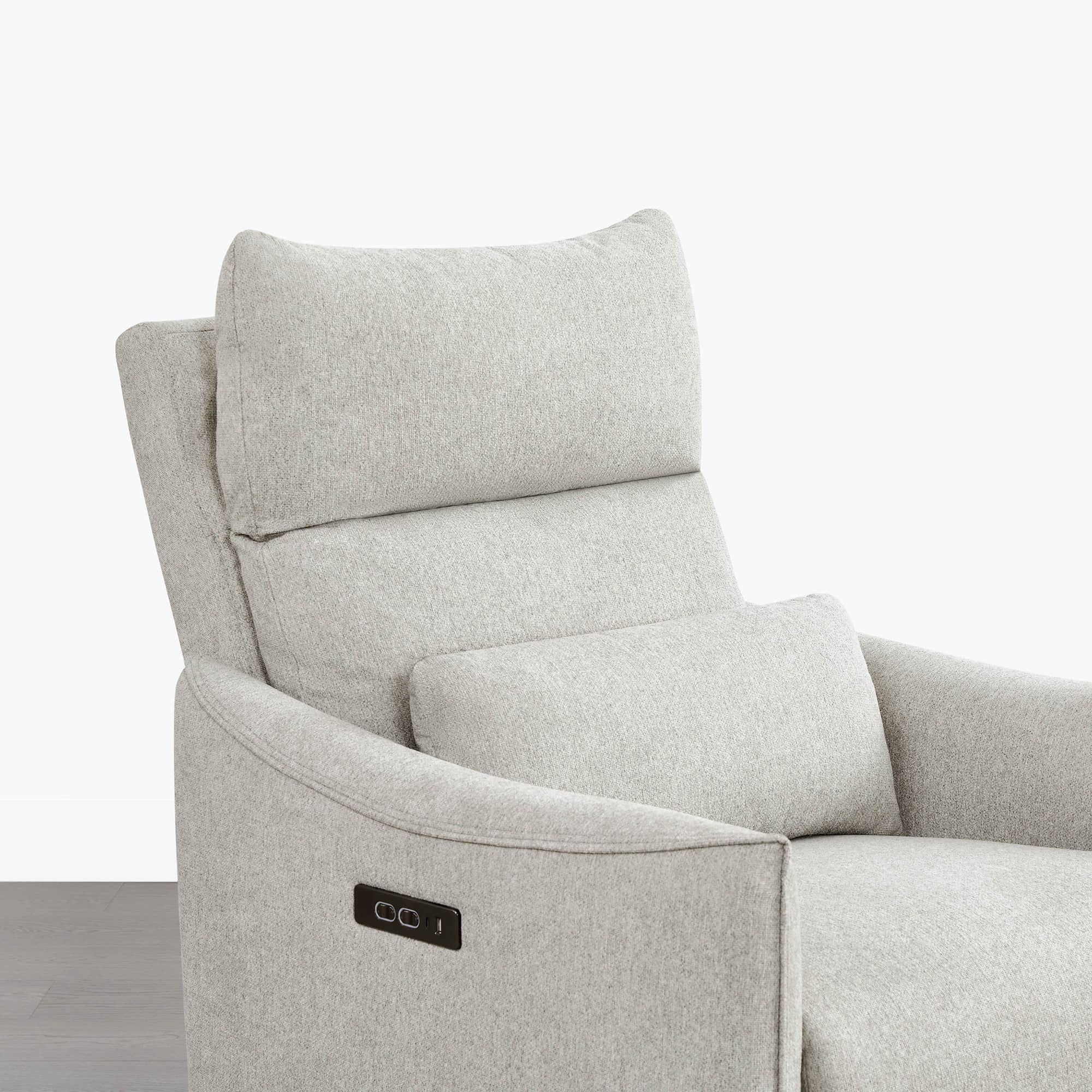 Janice Power Swivel Nursery Glider Recliner with Power Headrest