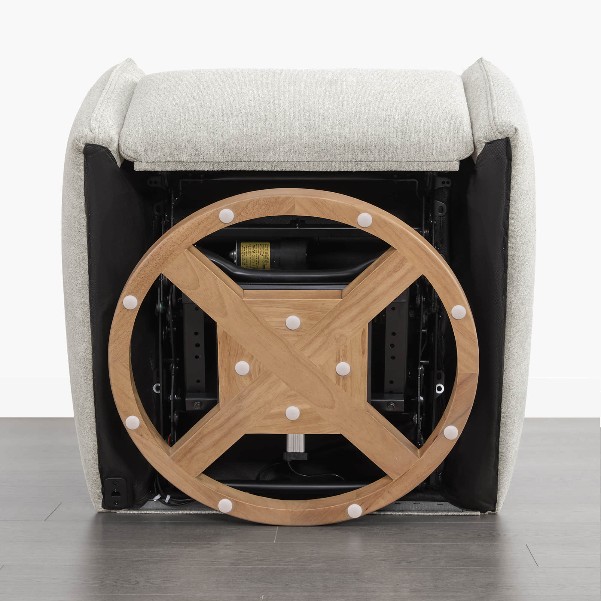 Janice Power Swivel Nursery Glider Recliner with Power Headrest