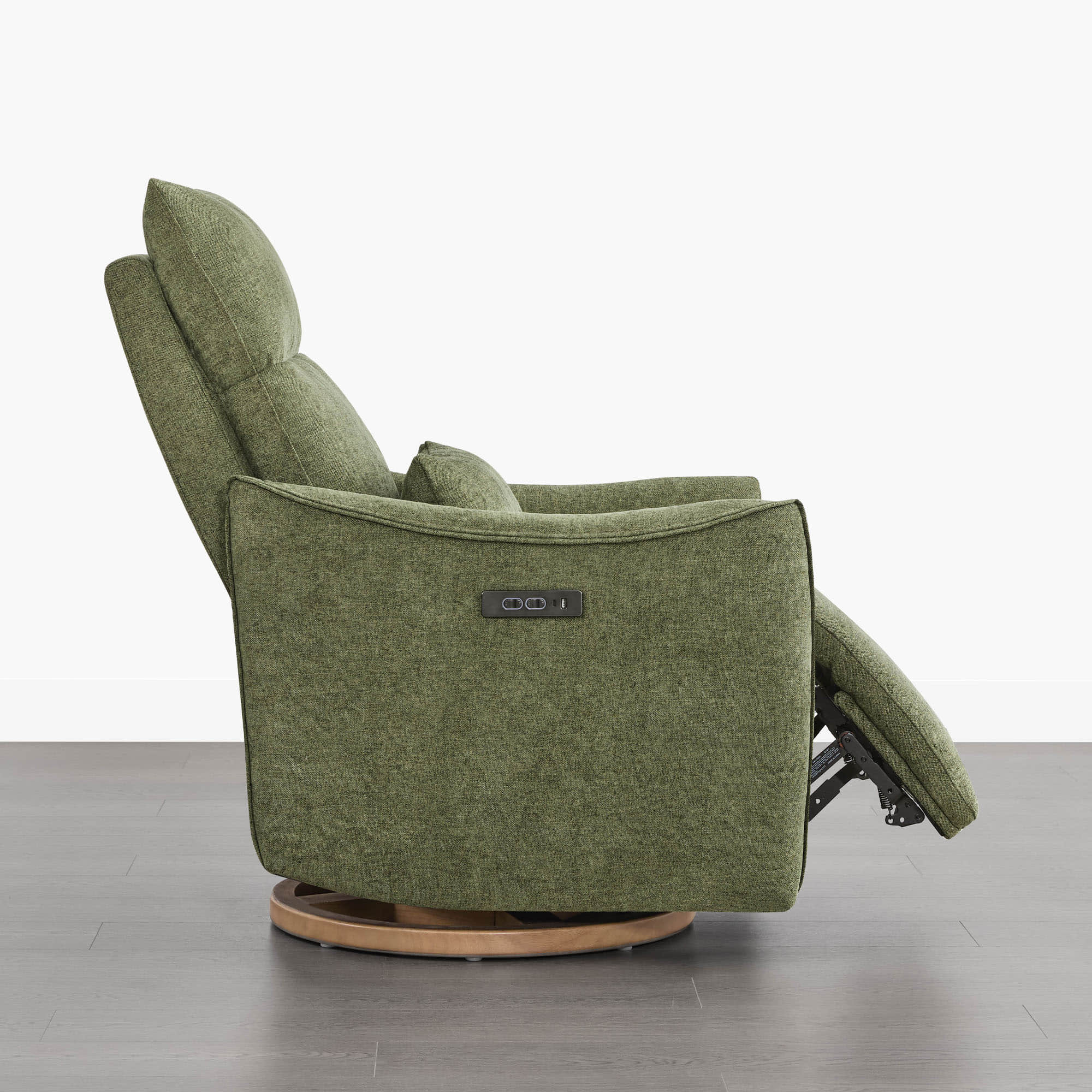 Janice Power Swivel Nursery Glider Recliner with Power Headrest