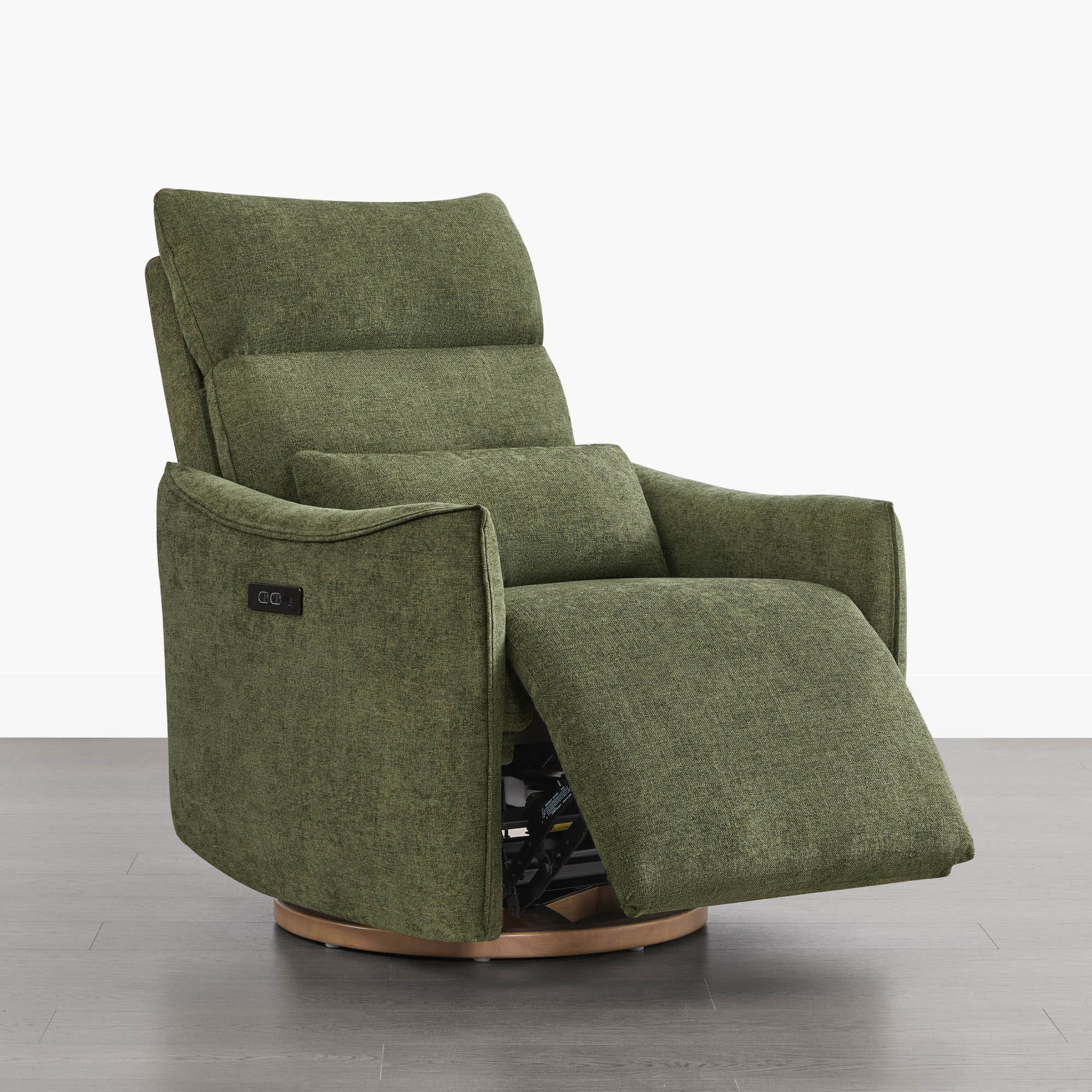 Janice Power Swivel Nursery Glider Recliner with Power Headrest