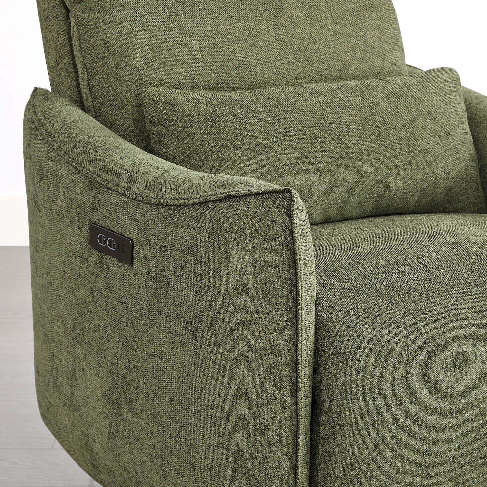 Janice Power Swivel Nursery Glider Recliner with Power Headrest