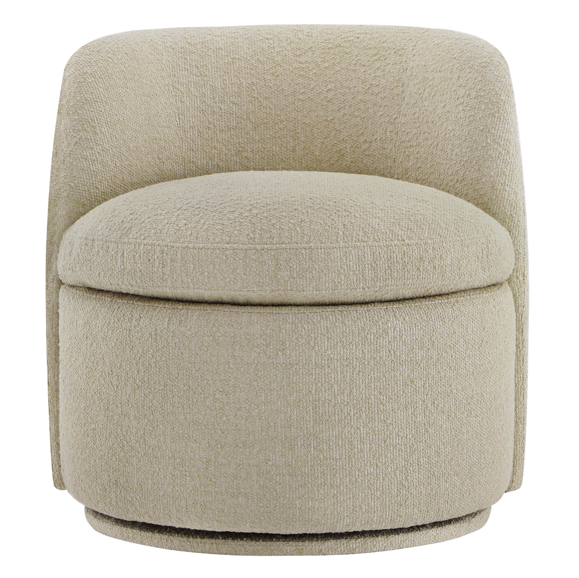 Fauteuil pivotant d'appoint Jolie en bouclé haute performance
