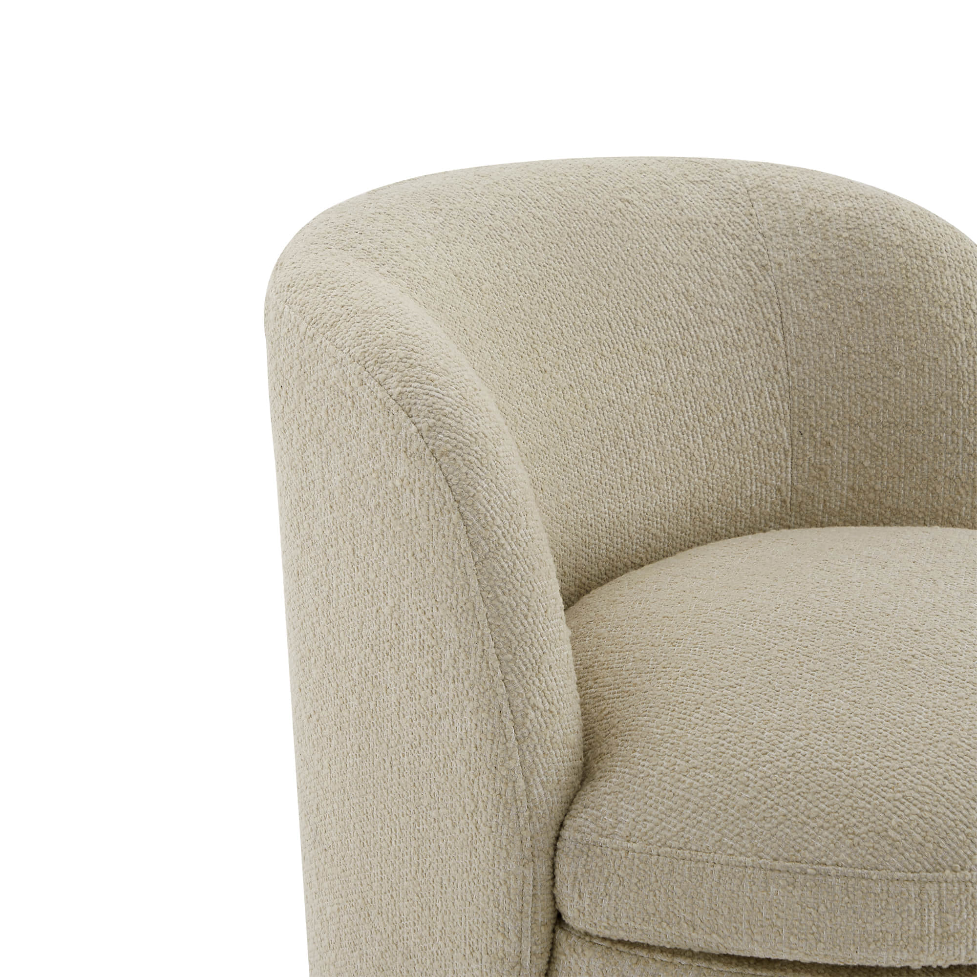 Fauteuil pivotant d'appoint Jolie en bouclé haute performance