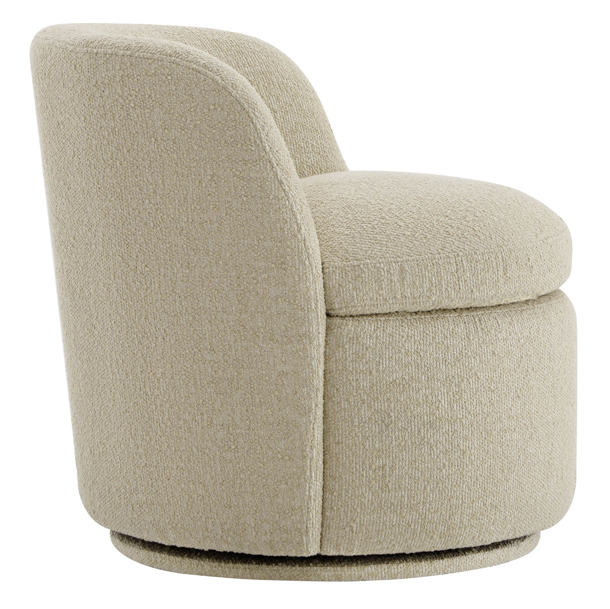 Fauteuil pivotant d'appoint Jolie en bouclé haute performance