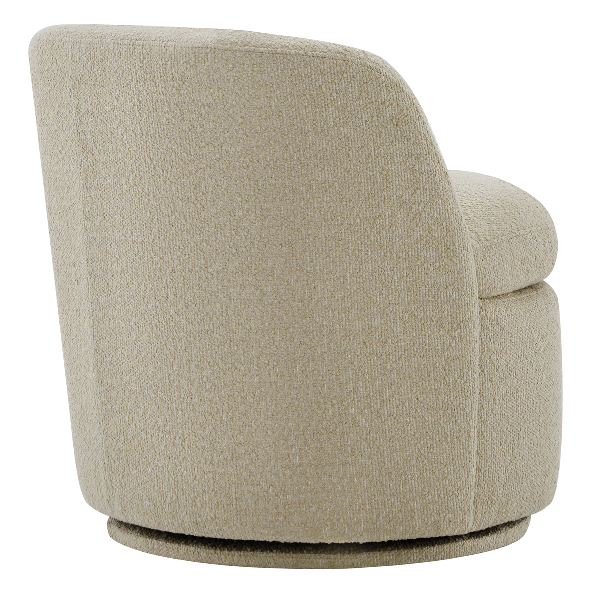 Fauteuil pivotant d'appoint Jolie en bouclé haute performance