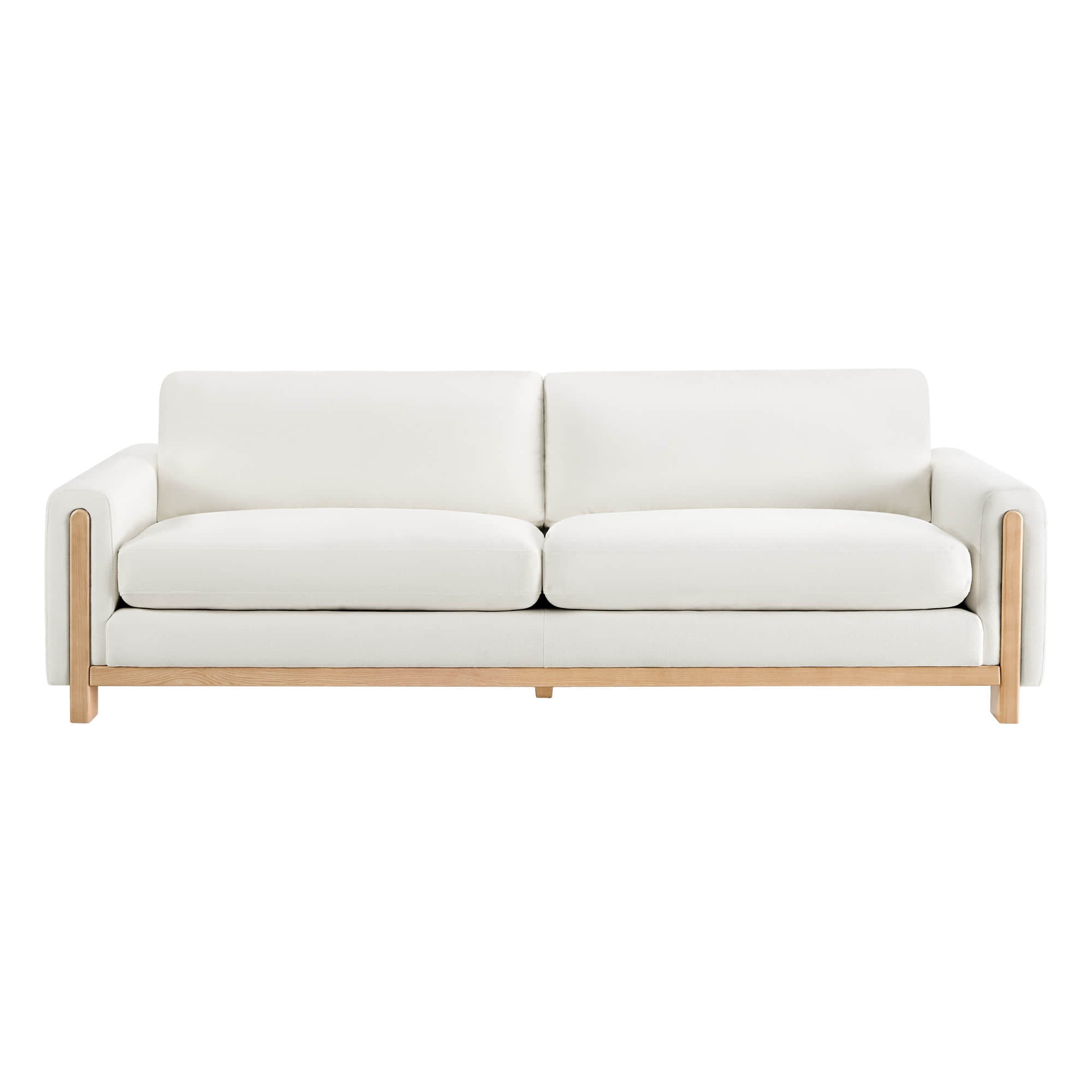 Keaton Performance Fabric 3-Seater Sofa with Ash Wood Base (99'')