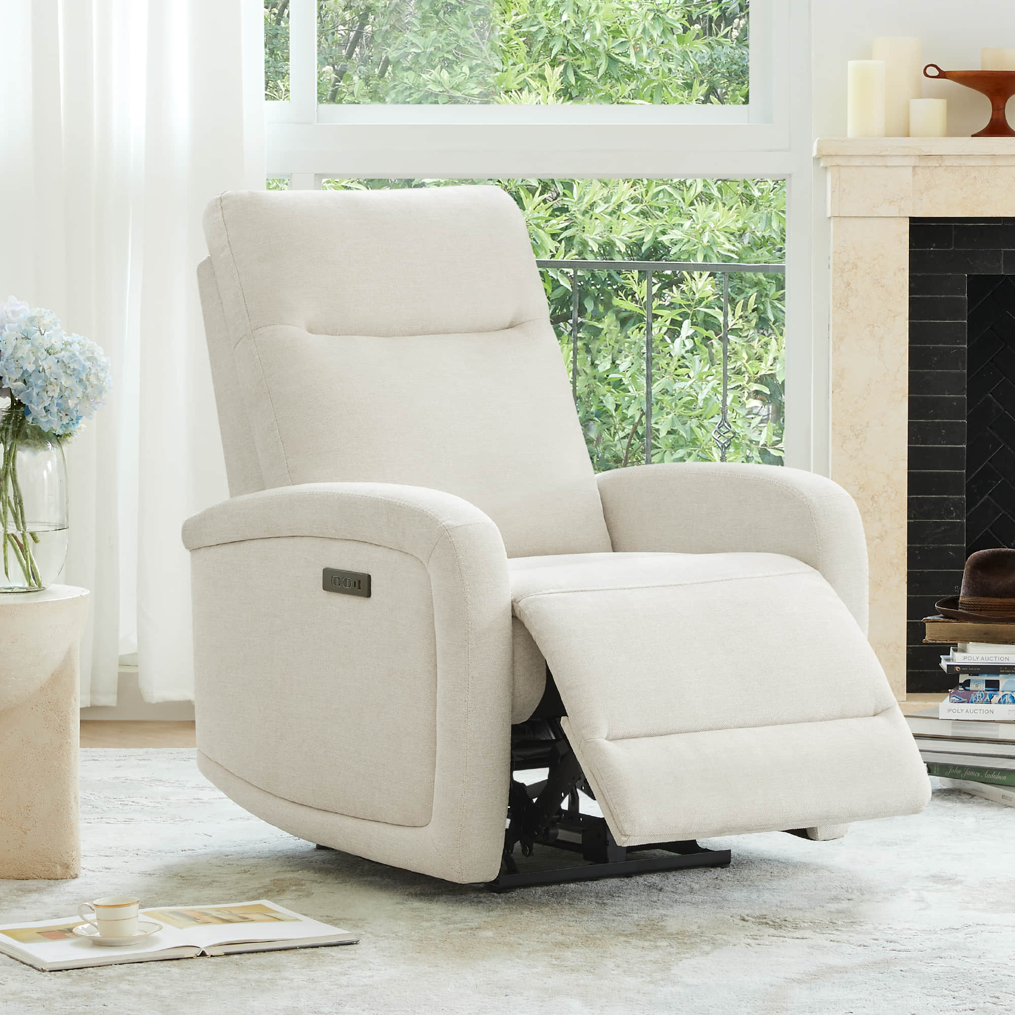 Keni Wall Hugger Power Recliner with Power Headrest