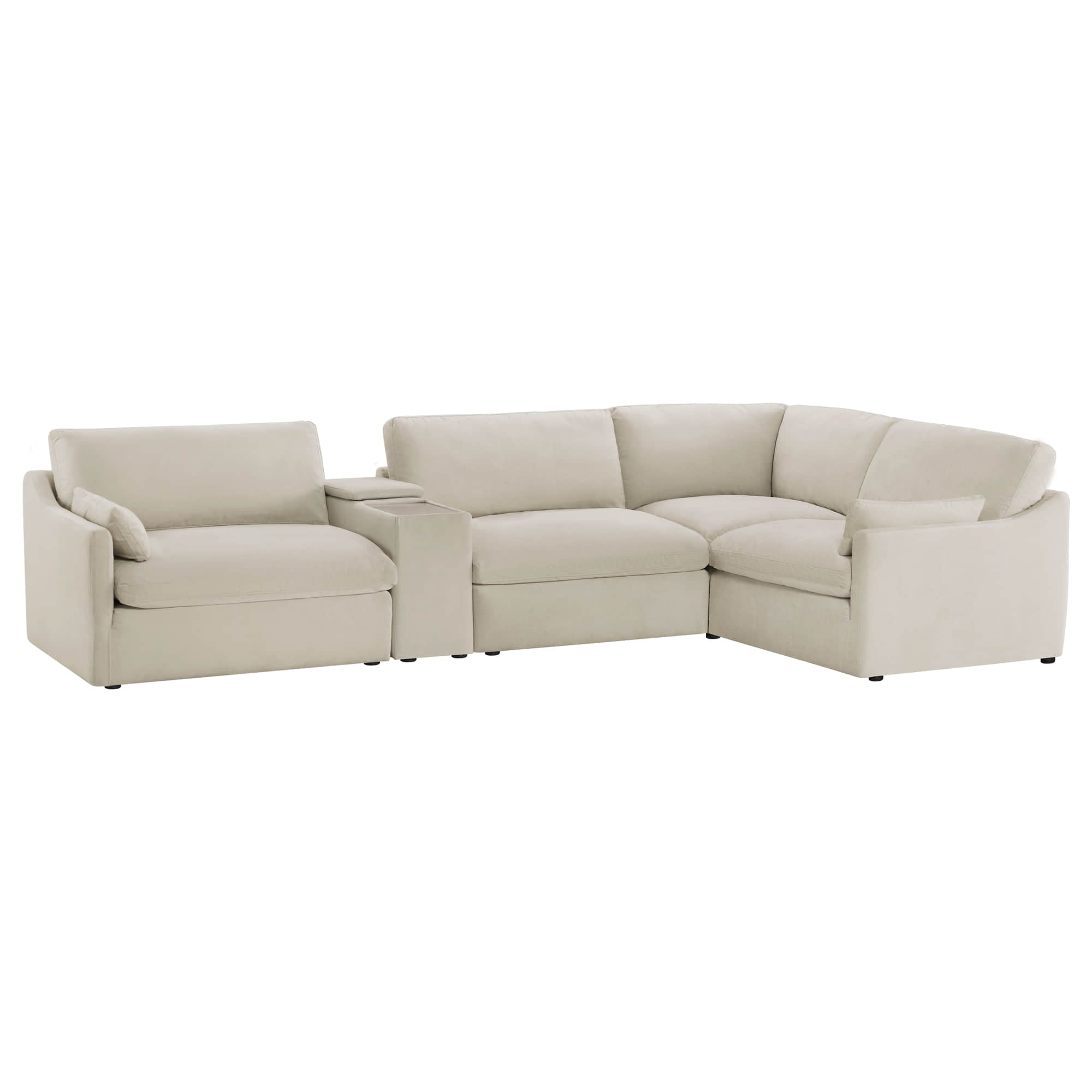 Kenna Modular 4 Seat Sofa-Chaise Sectional