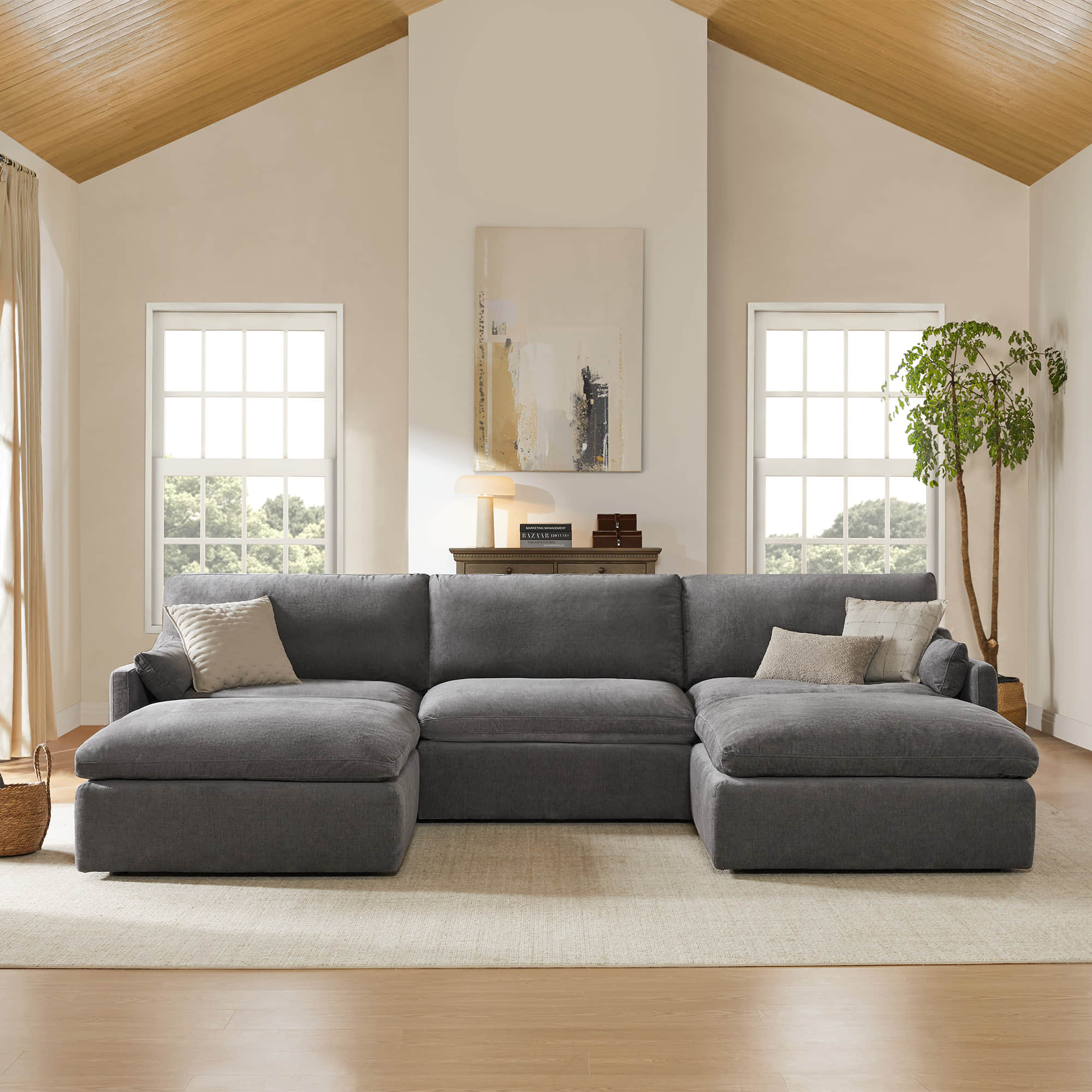 Kenna 5 Seat Modular Sofa-Chaise Sectional
