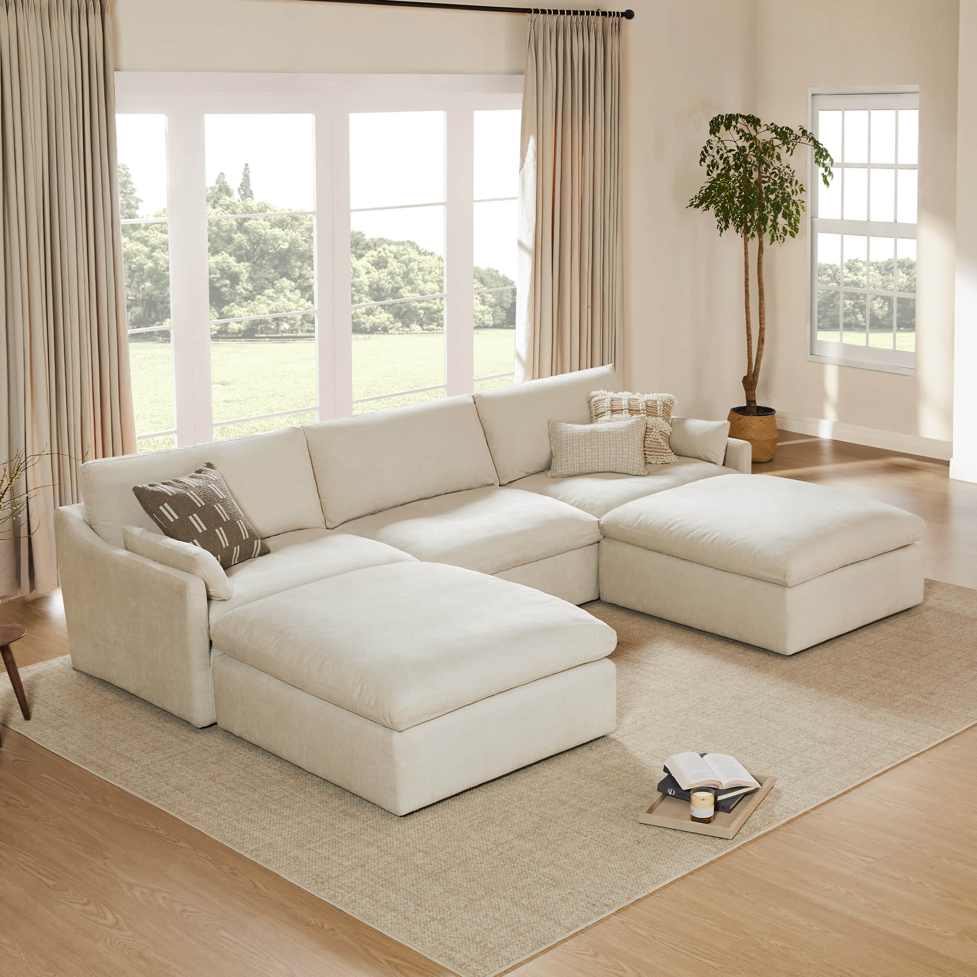 Kenna 5 Seat Modular Sofa-Chaise Sectional