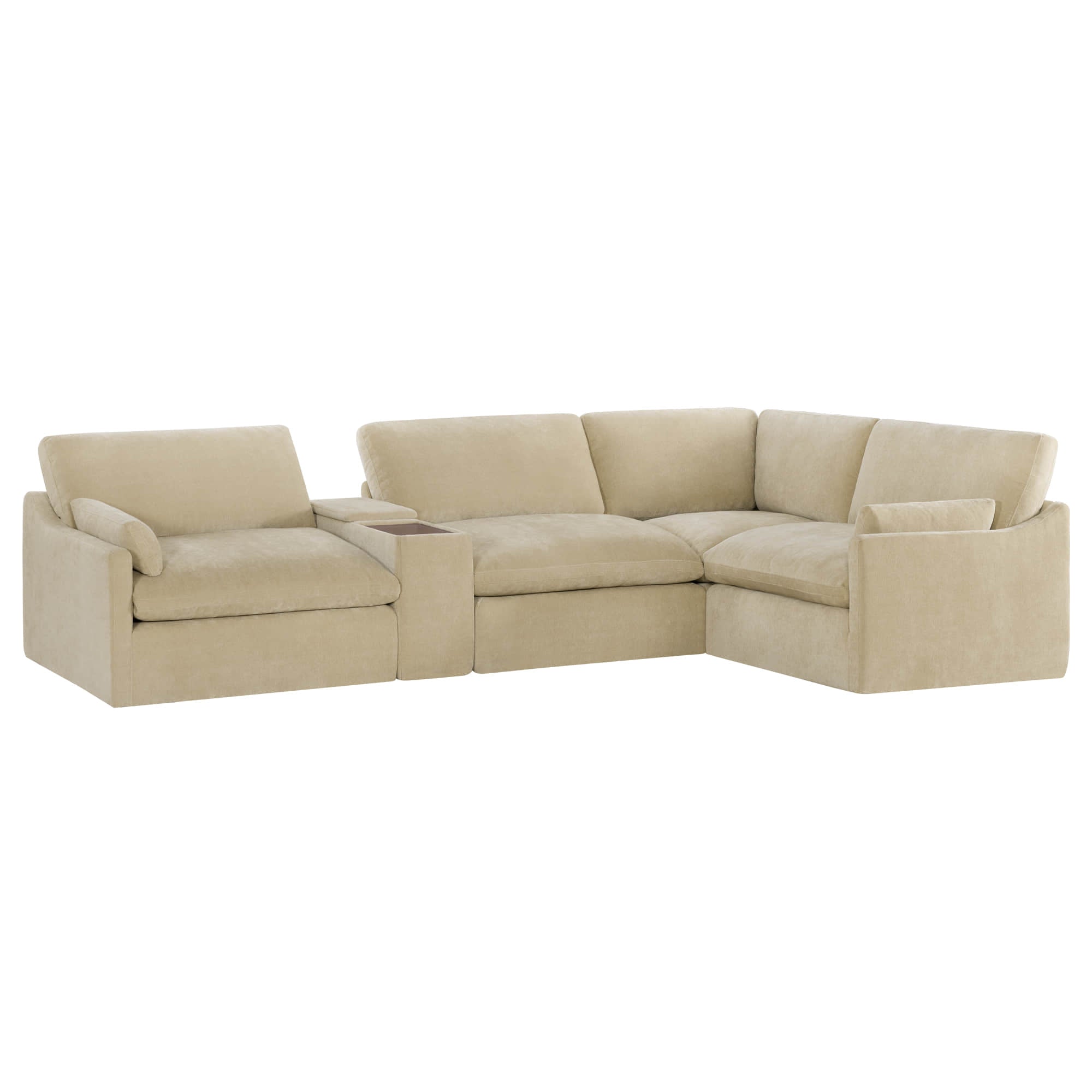 Kenna Modular 4 Seat Sofa-Chaise Sectional