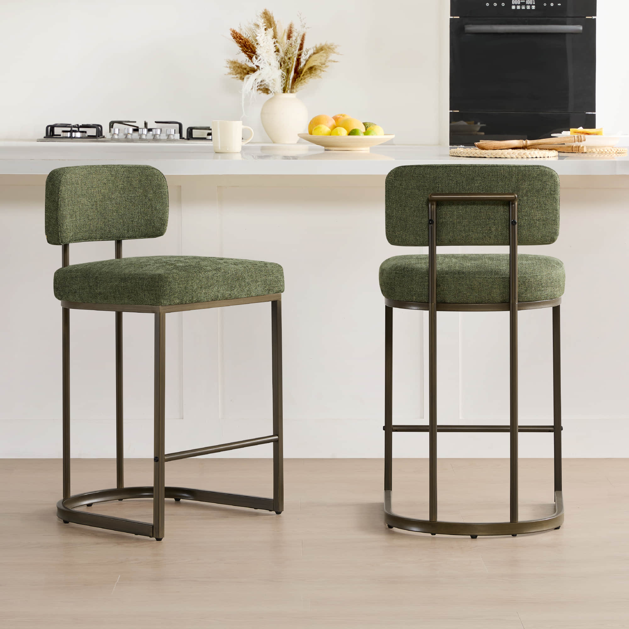Kenya Modern Upholstered Counter Stools