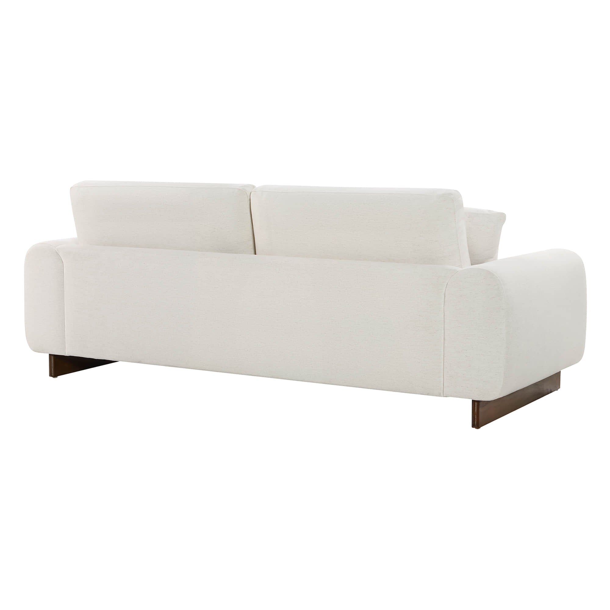 Kiara 3-Seater Chenille Sofa with Birch Wood Base