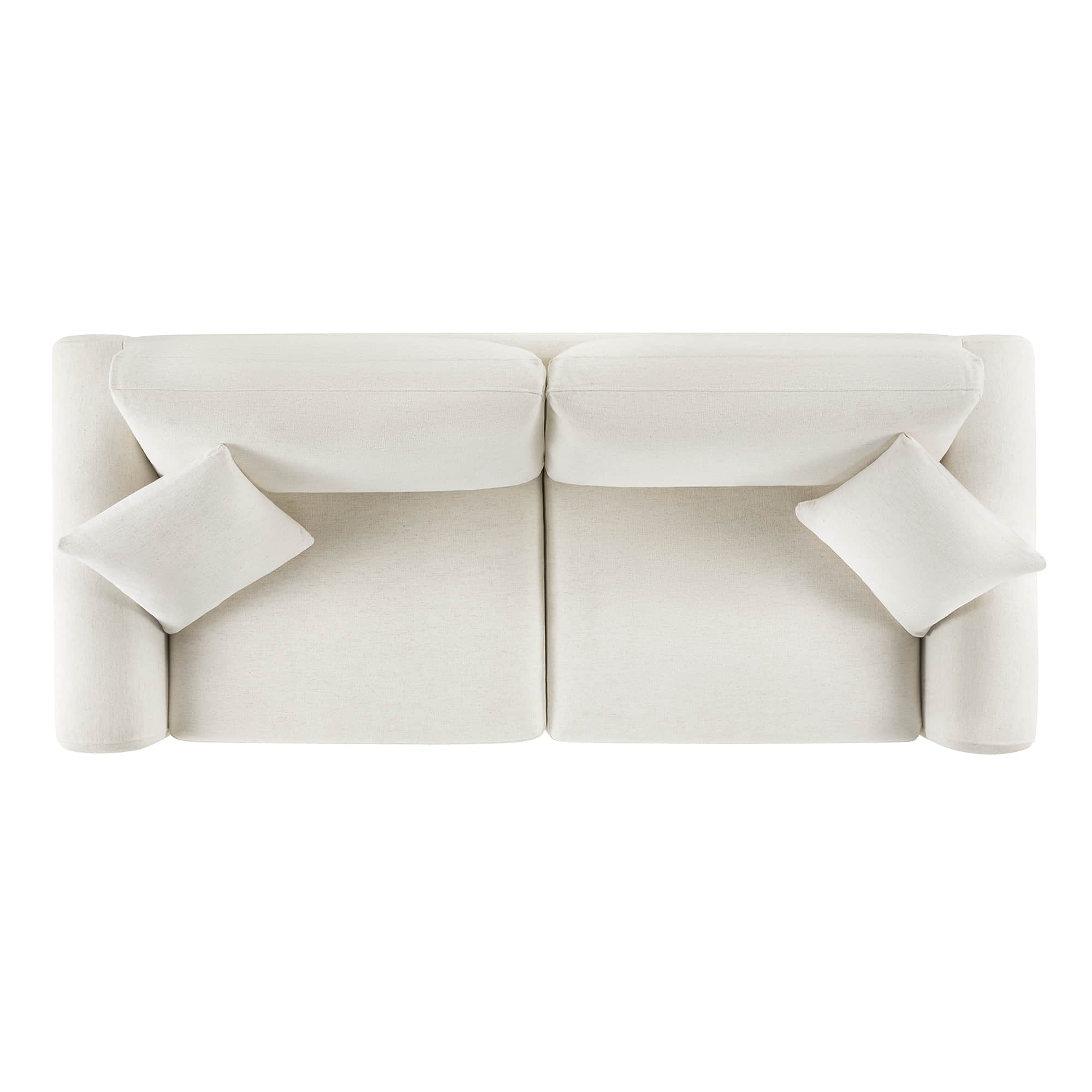 Kiara 3-Seater Chenille Sofa with Birch Wood Base