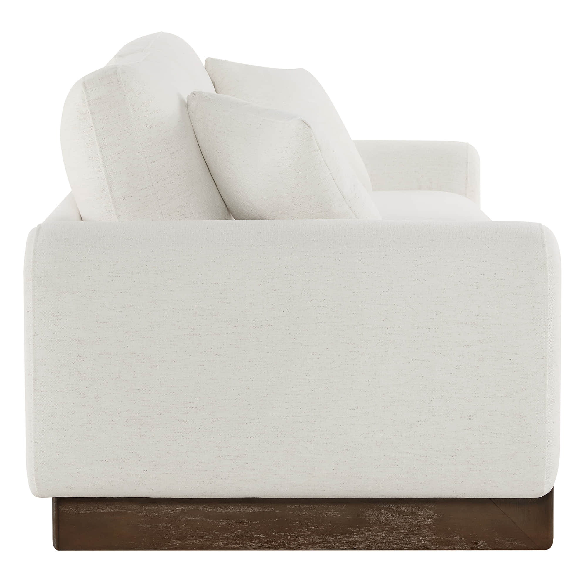 Kiara 3-Seater Chenille Sofa with Birch Wood Base