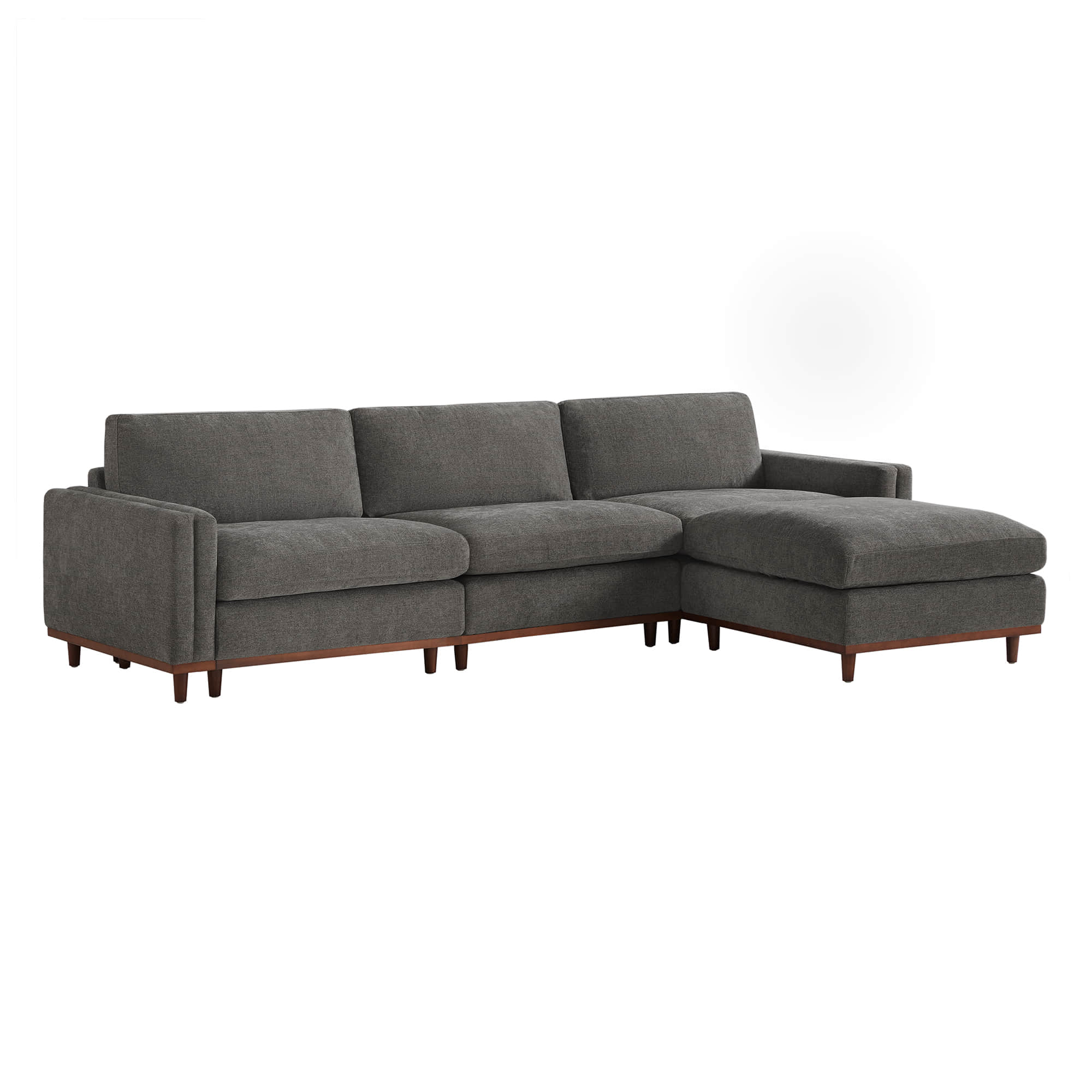 Liam 4-Piece Overstuffed Feather Wood Base Sectional Sofa