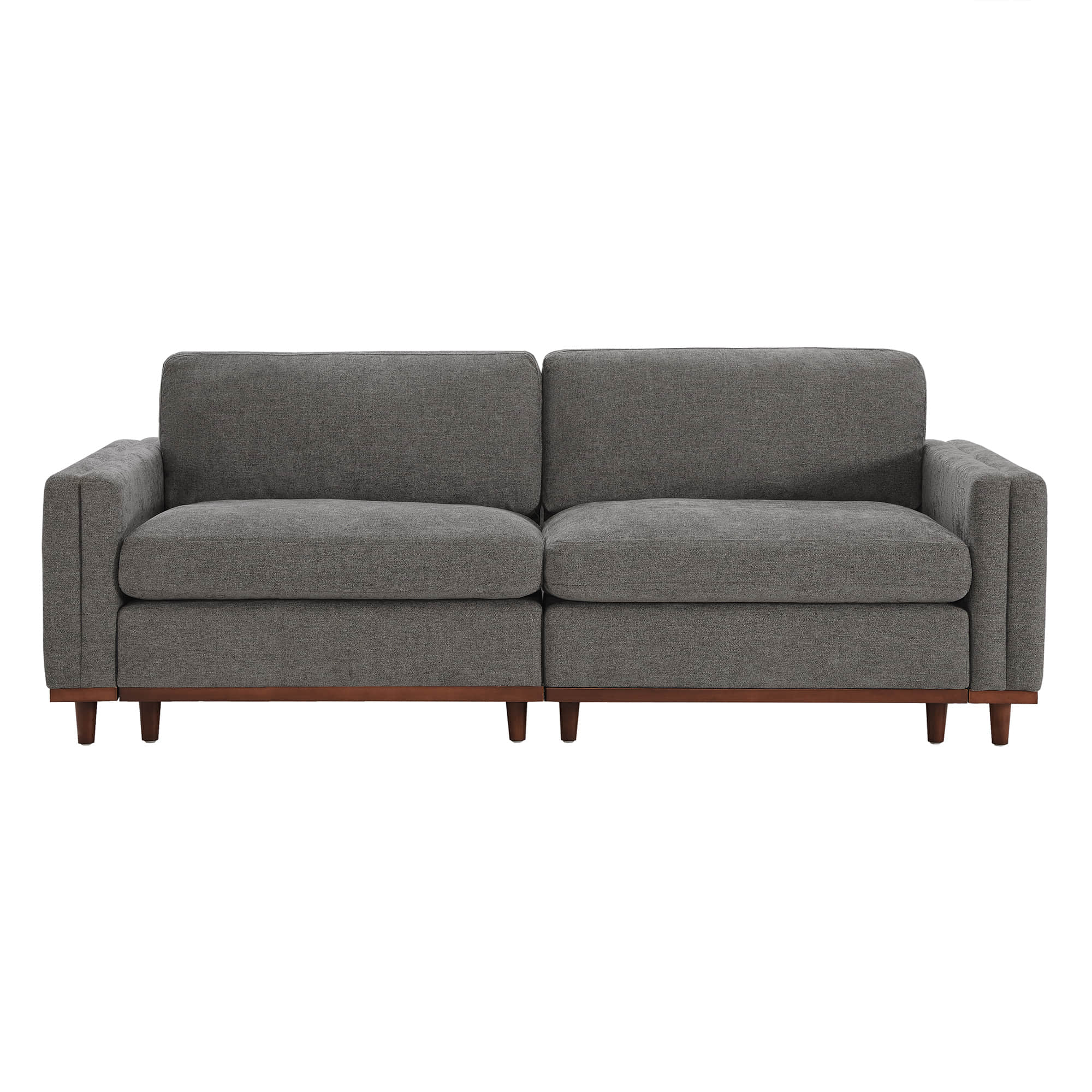Liam 2-Piece Overstuffed Feather Wood Base Sectional Sofa