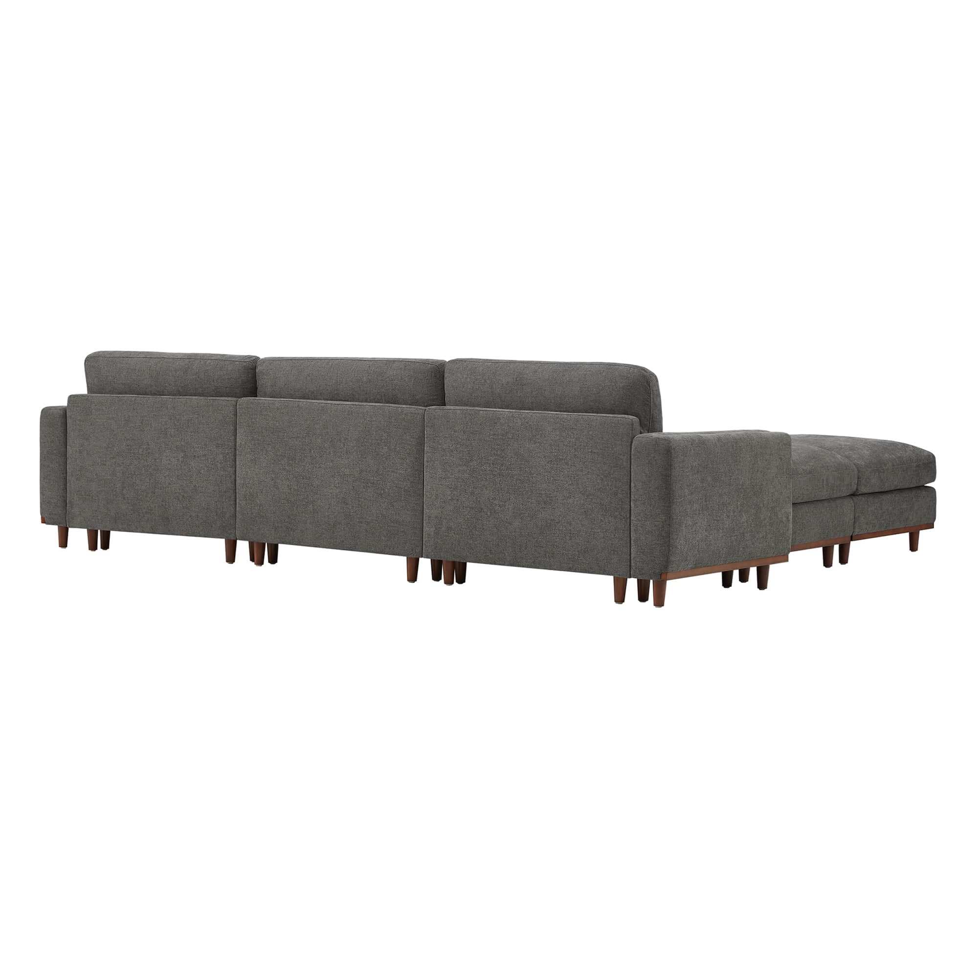 Liam 5-Piece Overstuffed Feather Wood Base Sectional Sofa