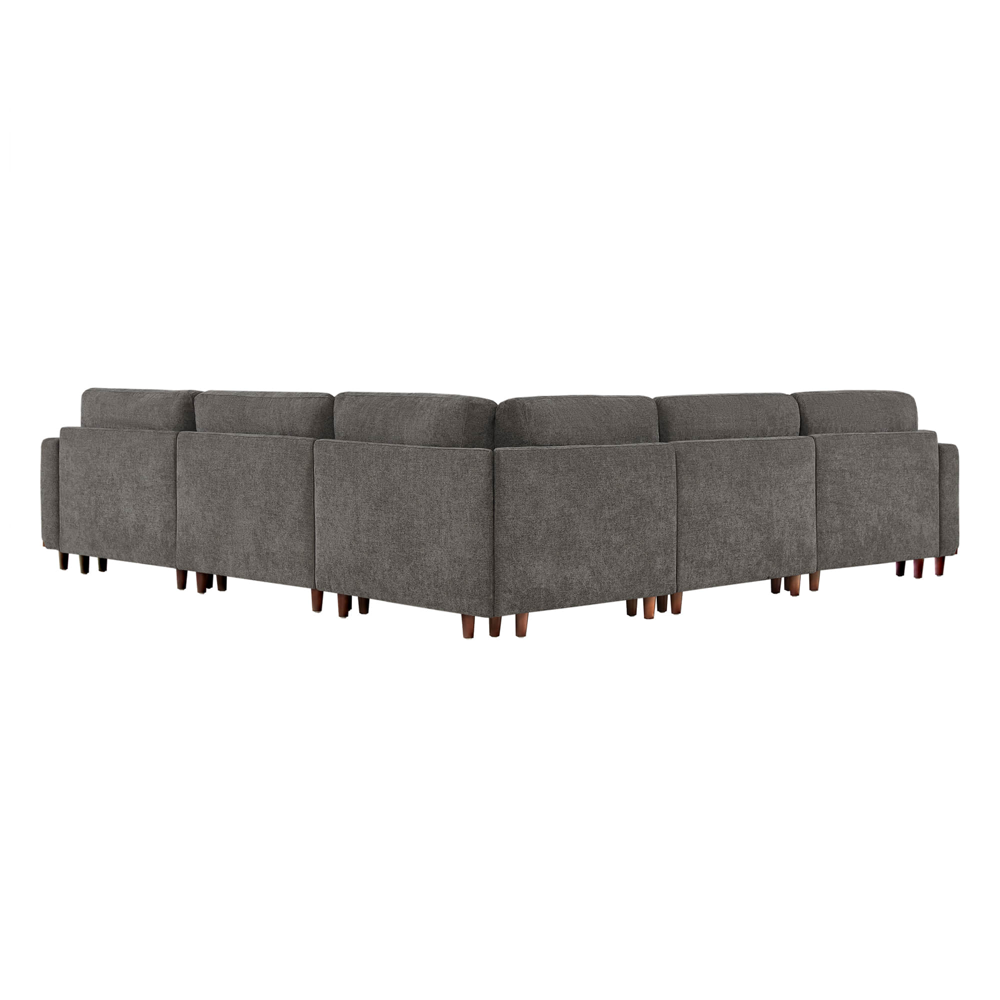 Liam 5-Piece Overstuffed Feather Wood Base Sectional Sofa