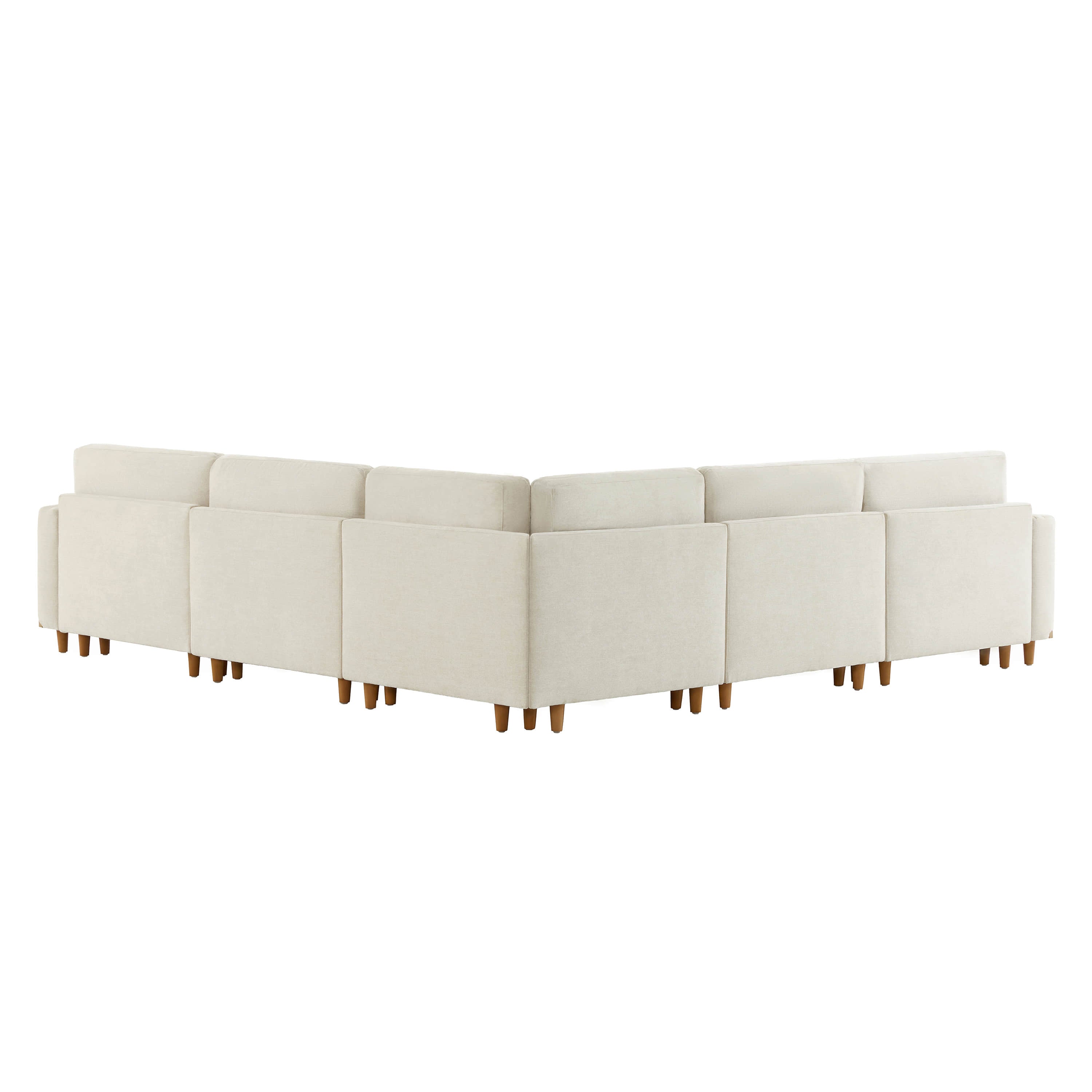 Liam 5-Piece Overstuffed Feather Wood Base Sectional Sofa