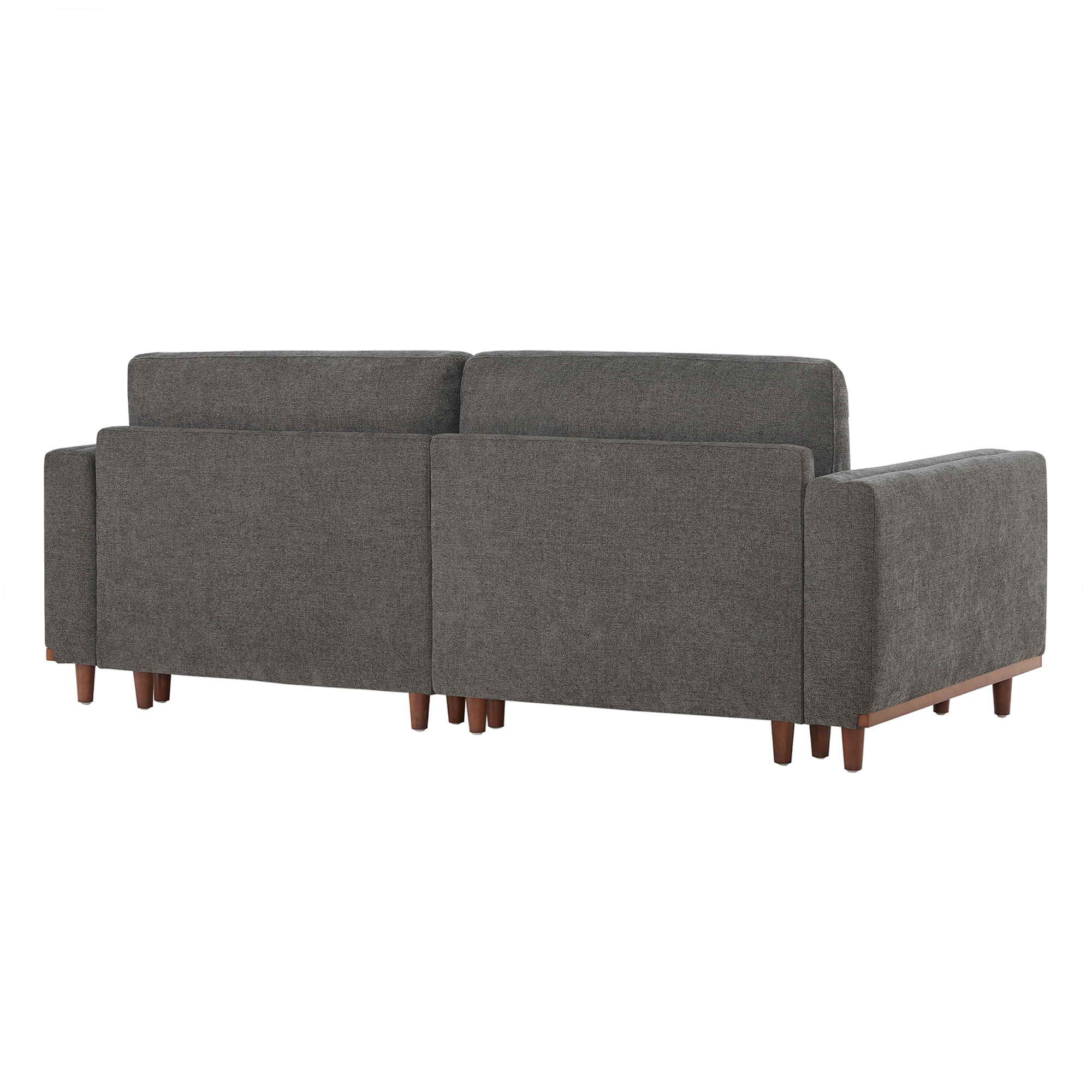 Liam 2-Piece Overstuffed Feather Wood Base Sectional Sofa