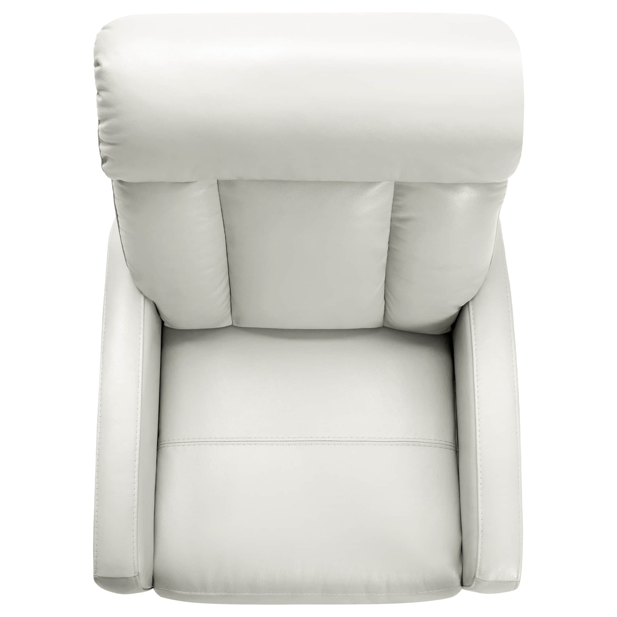 Maxwell Genuine Leather Swivel Glider Recliner with Power Lumbar&Headrest