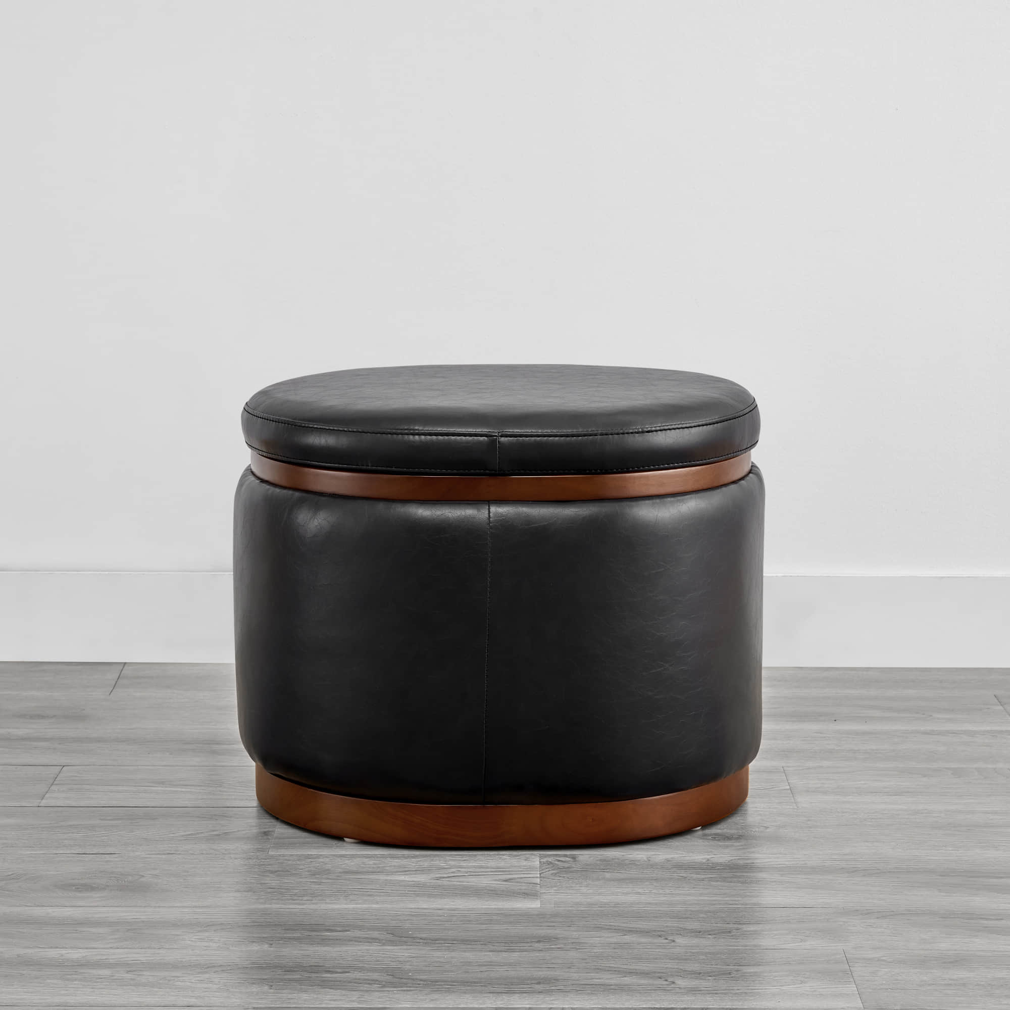 Nest Oval storage ottoman Storage Mid Century Ottoman
