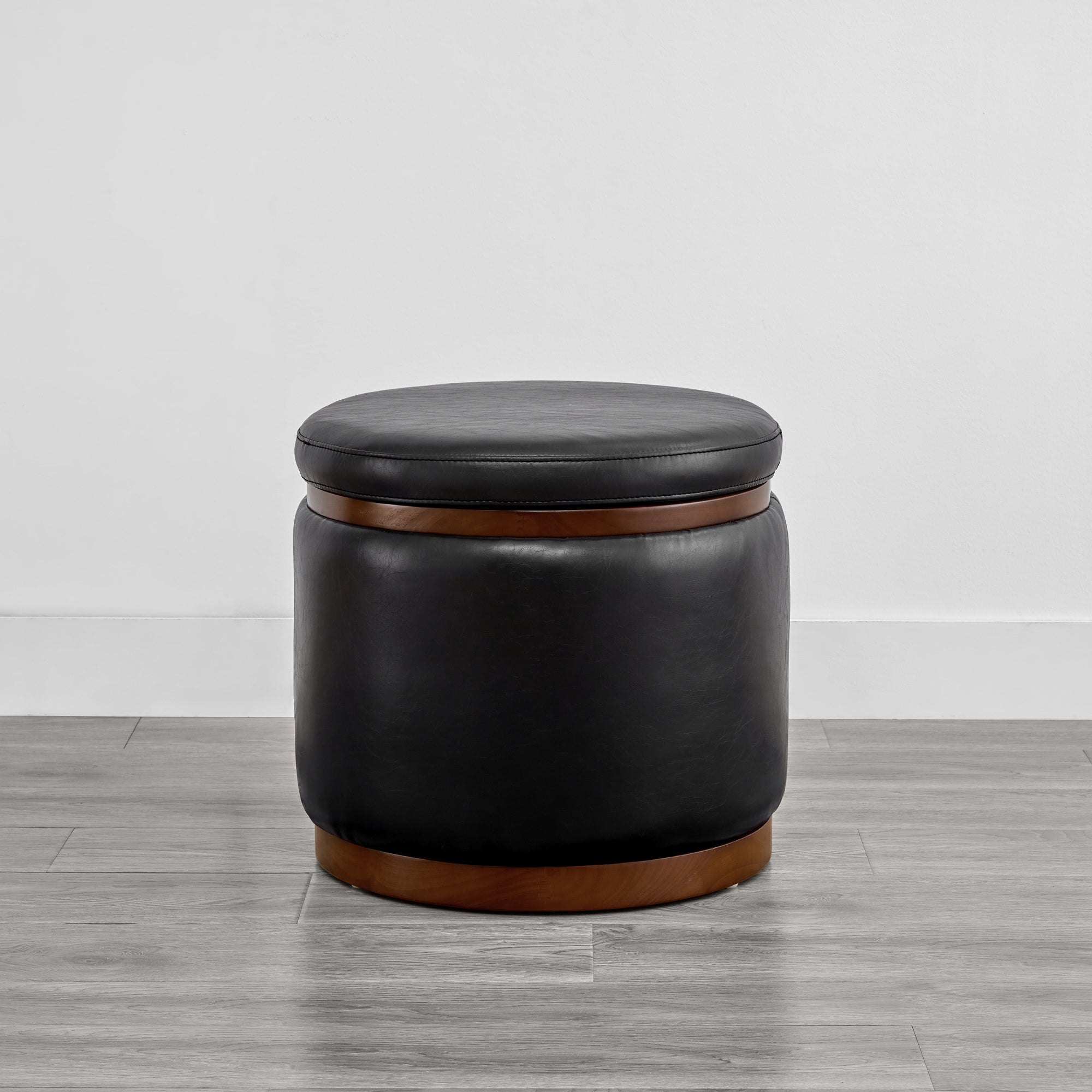 Nest Oval storage ottoman Storage Mid Century Ottoman