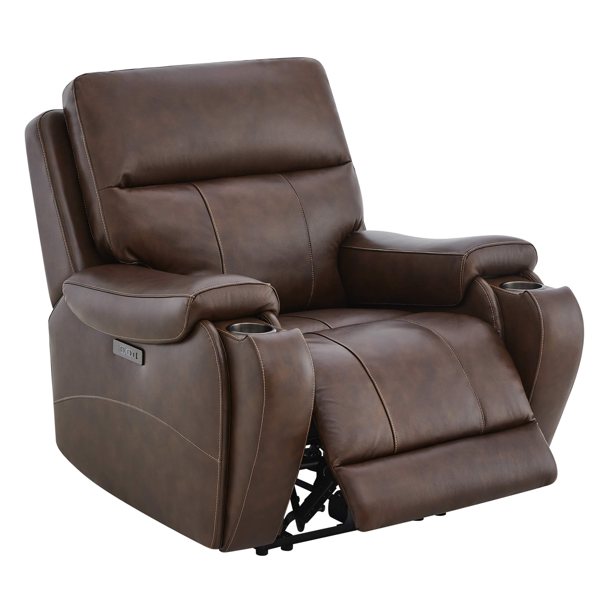 Noah Zero-Gravity Genuine Leather Recliner with Power Headrest