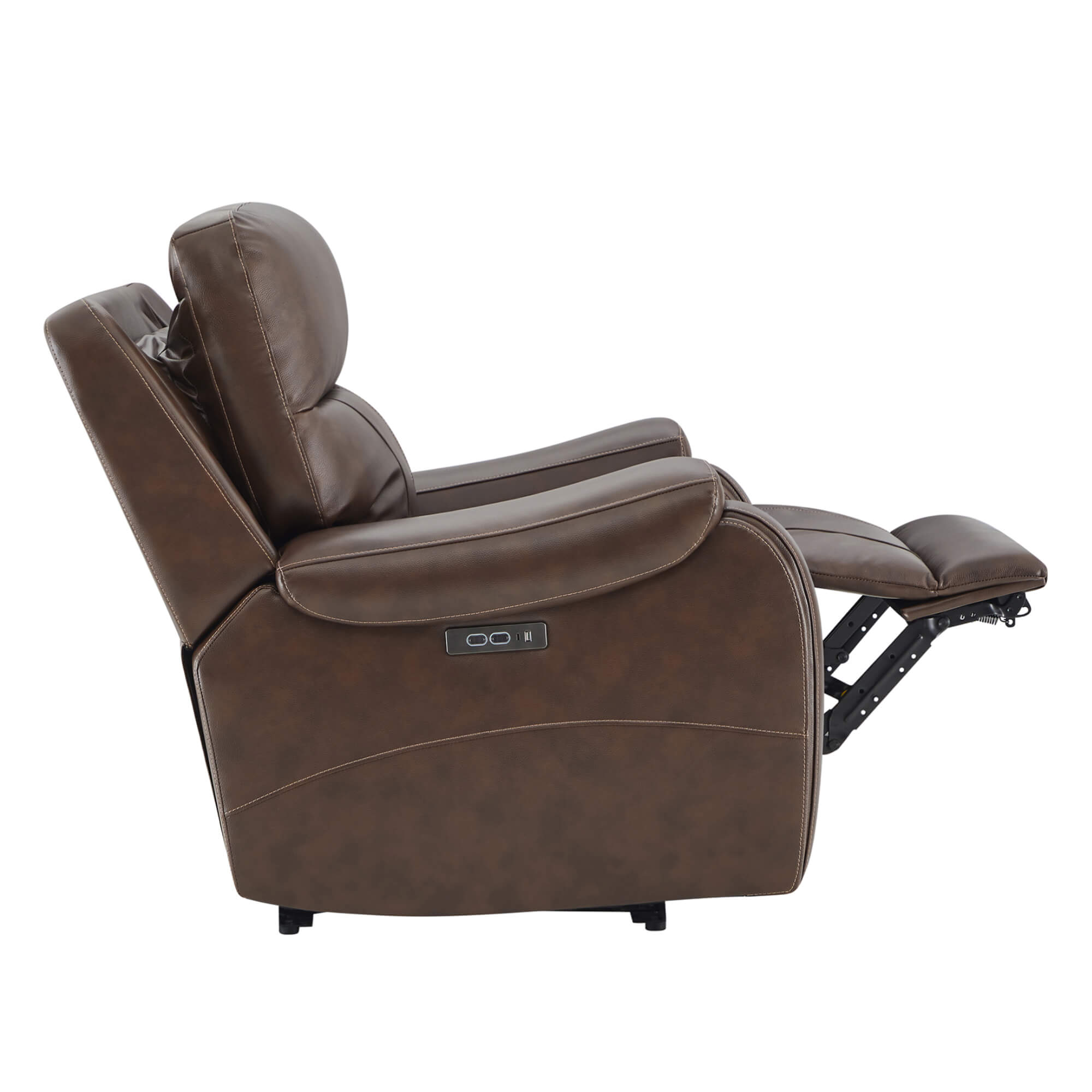 Noah Zero-Gravity Genuine Leather Recliner with Power Headrest