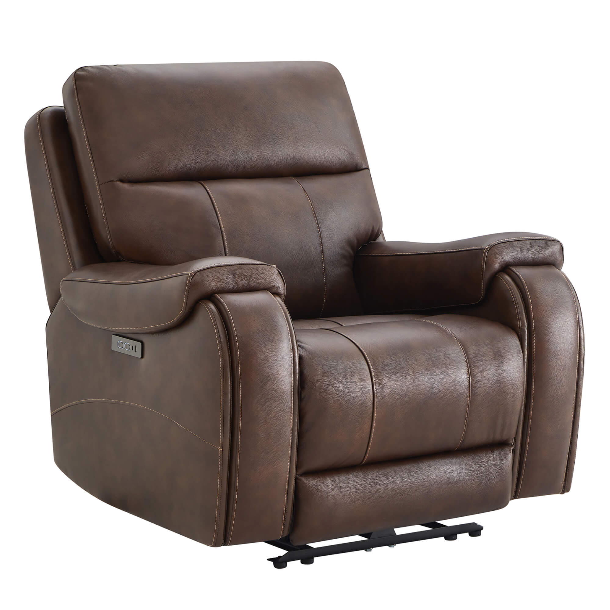 Noah Zero-Gravity Genuine Leather Recliner with Power Headrest