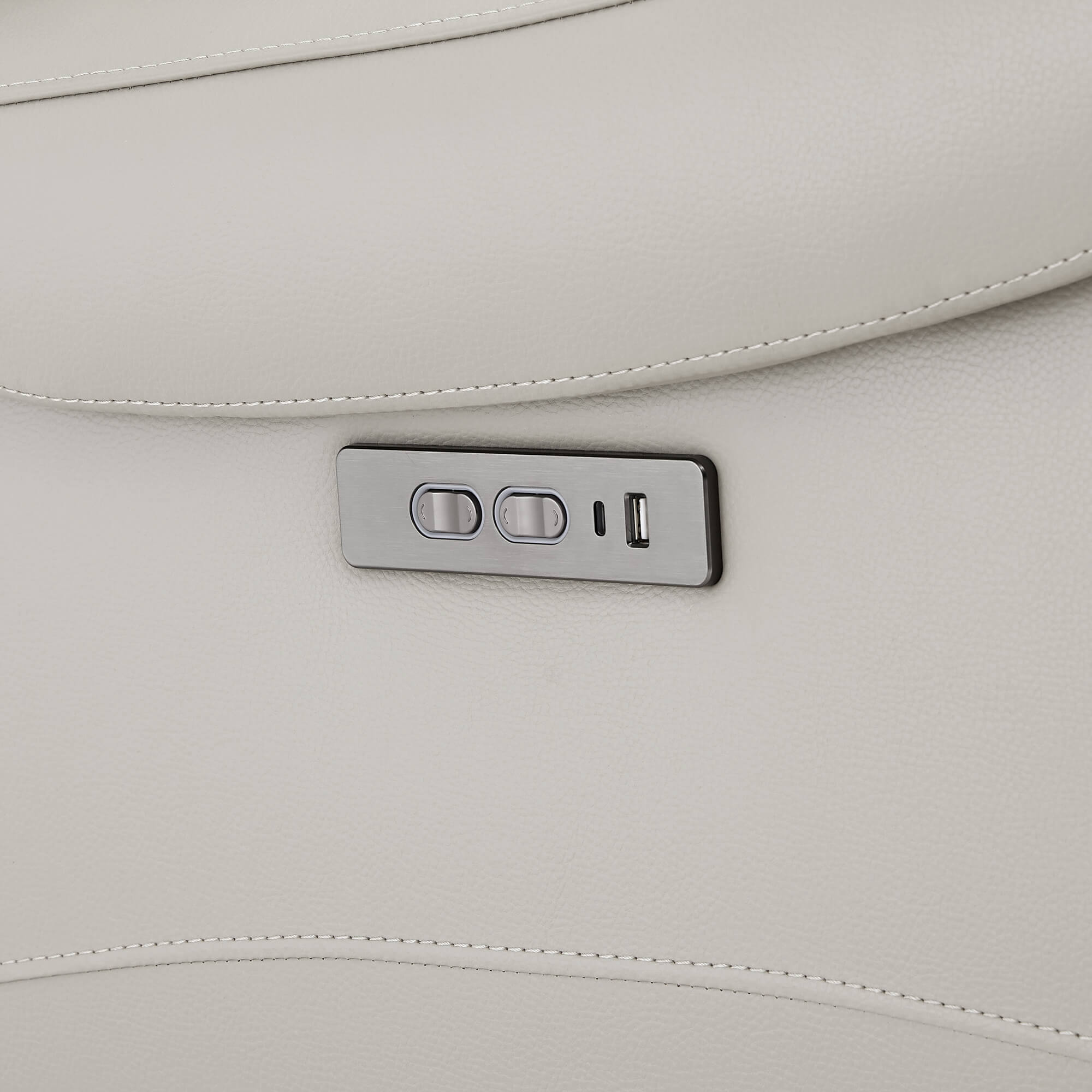 Noah Zero-Gravity Genuine Leather Recliner with Power Headrest